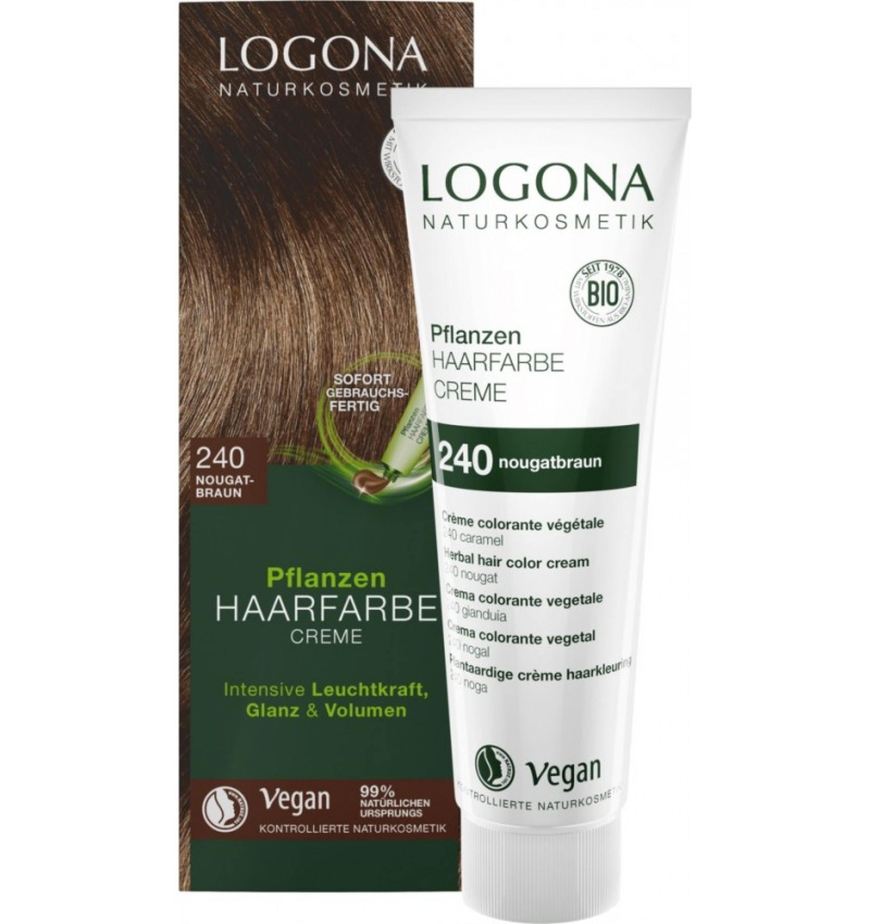 BIO Vopsea pt par crema 150ml, nuga maro 240