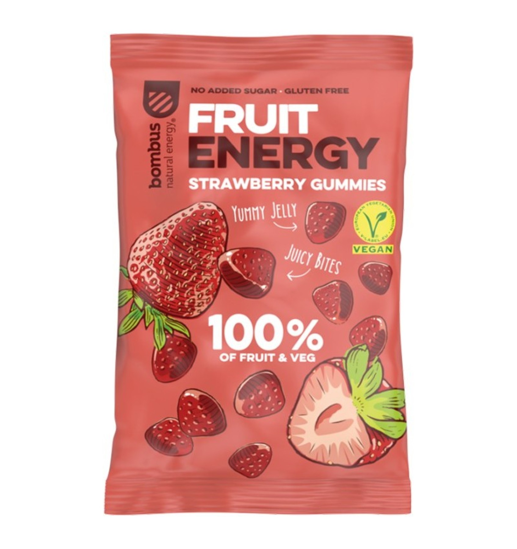 Jeleuri de fructe cu capsuni, 35 g Bombus