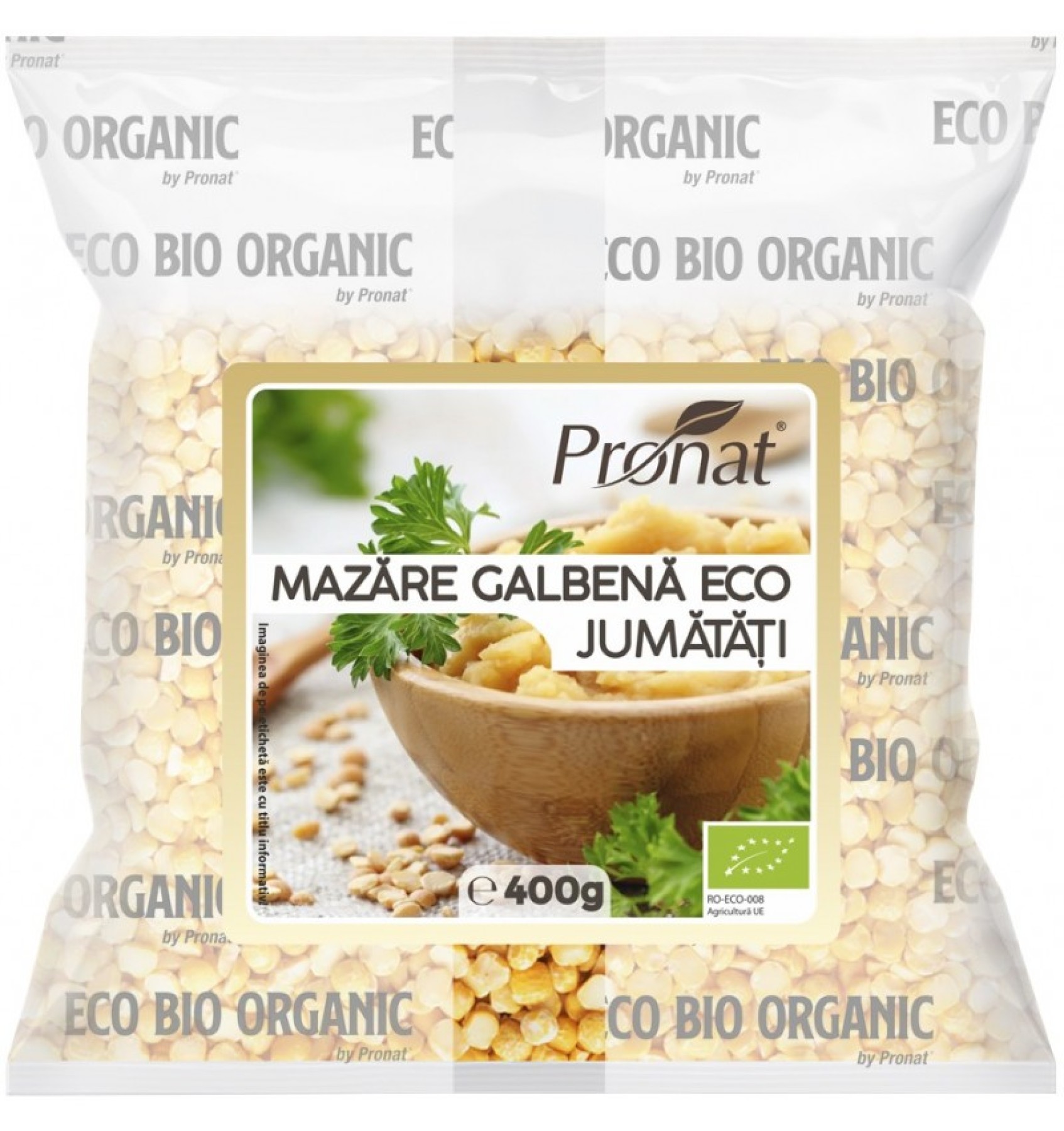 Mazare galbena bio, jumatati, 400 g