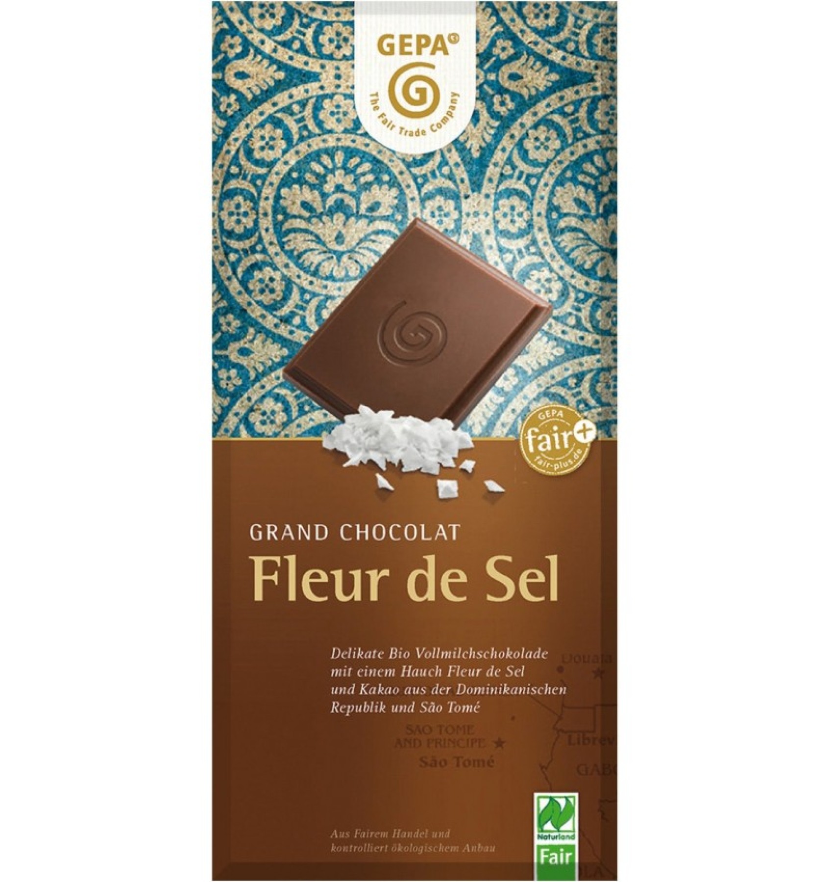 Ciocolata Bio cu lapte si sare,100 gr Gepa