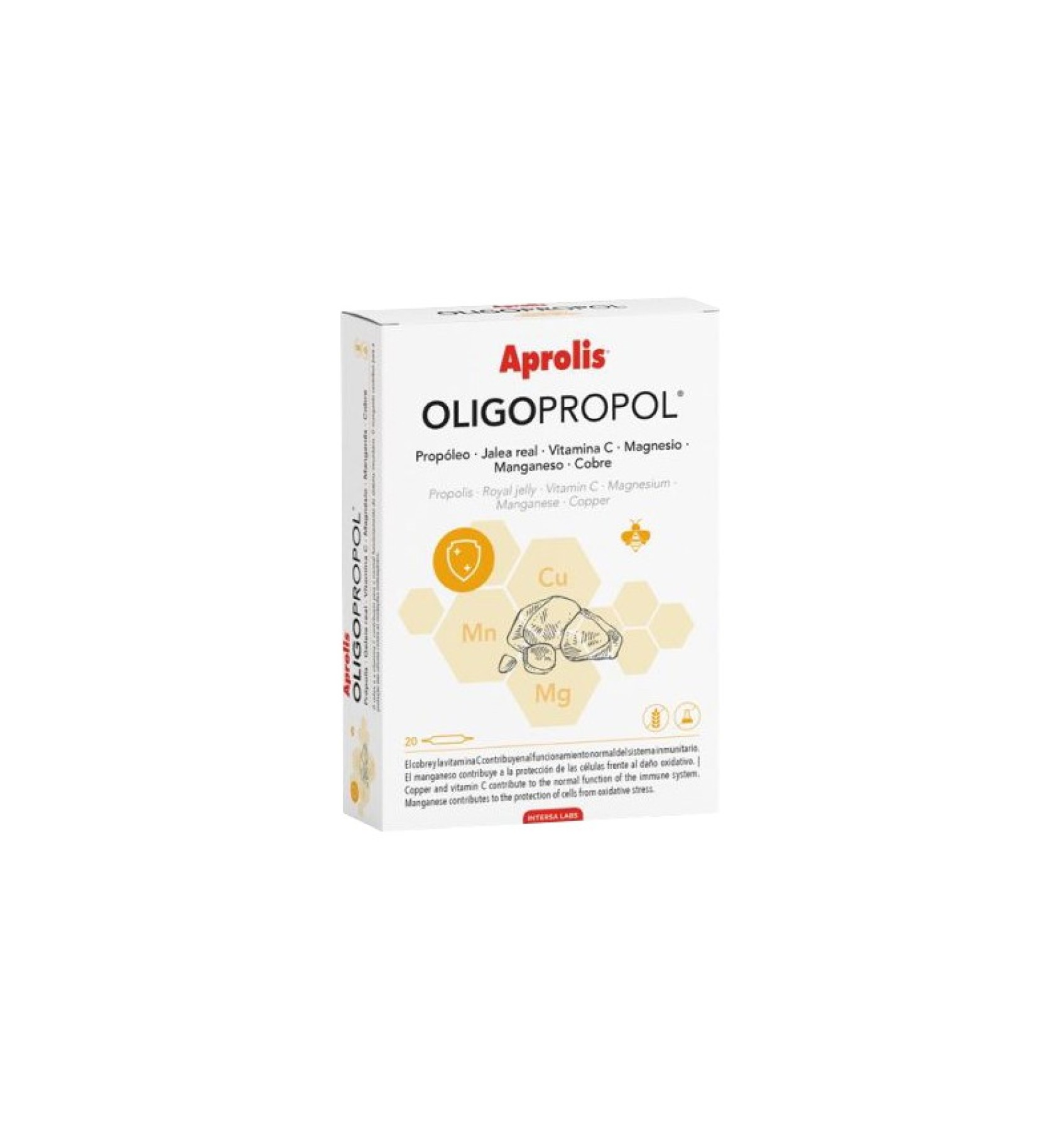 OLIGOPROPOL- PROPOLIS, LAPTISOR DE MATCA SI VITAMINE, 20 FIOLE A 10 ML, 200ML APROLIS