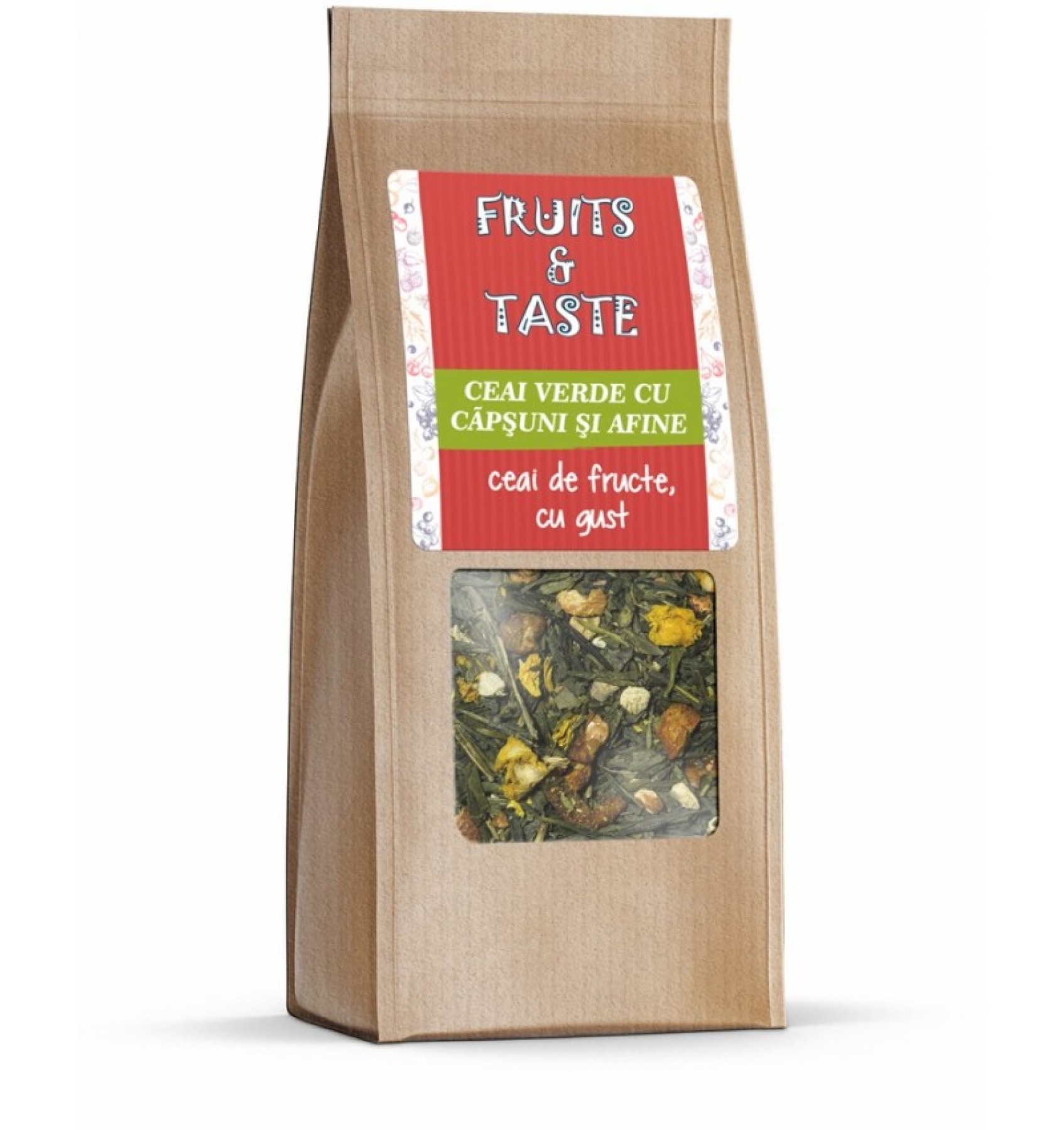 CEAI DE FRUCTE CEAI VERDE CU CAPSUNI SI AFINE 80G