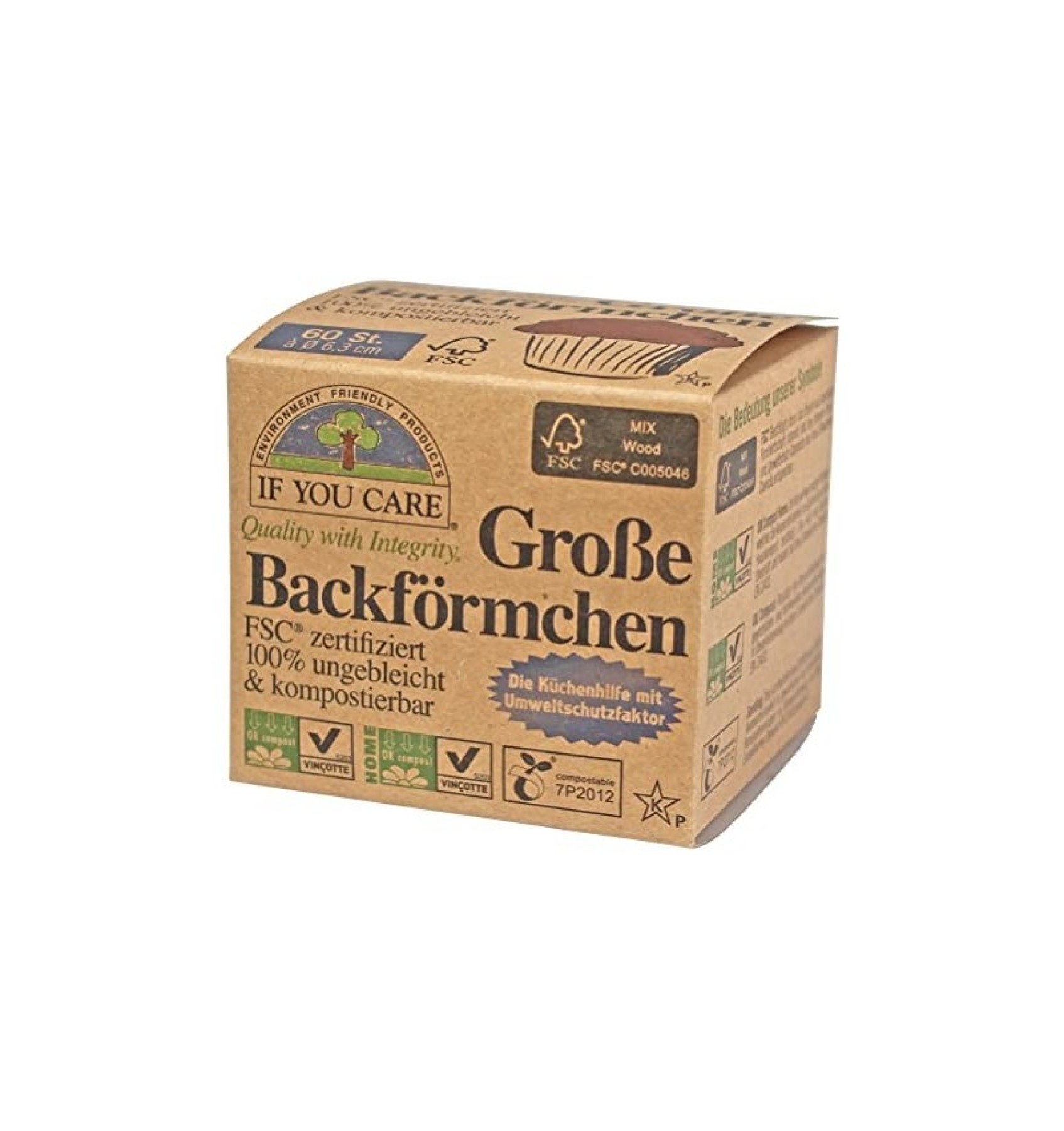 FORME DE COPT PENTRU BRIOSE, MARI 6,3 cm, 60 BUCATI IF YOU CARE