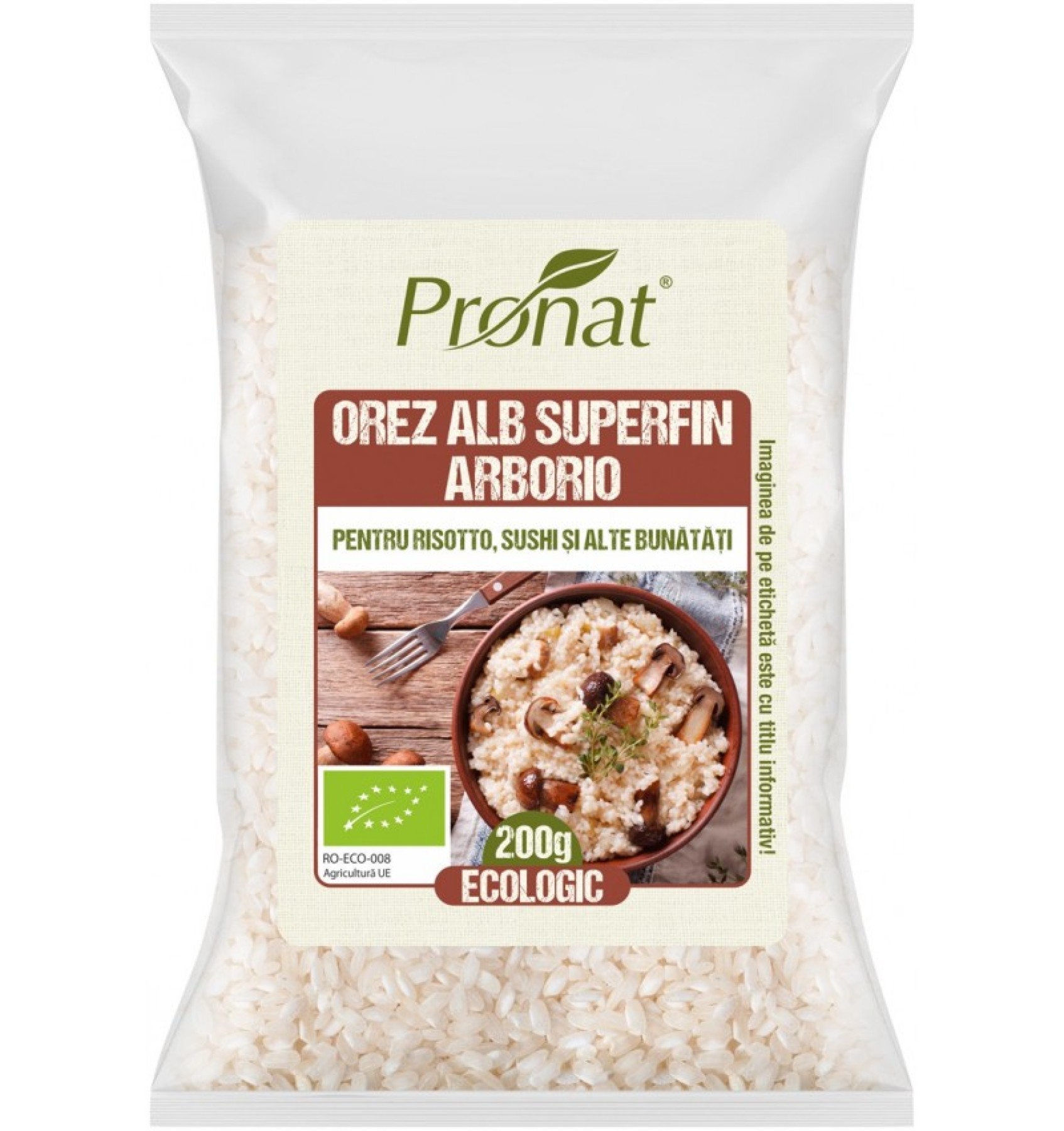 OREZ ALB SUPERFIN ARBORIO, PENTRU RISOTTO, SUSHI SI ALTE BUNATATI 200G
