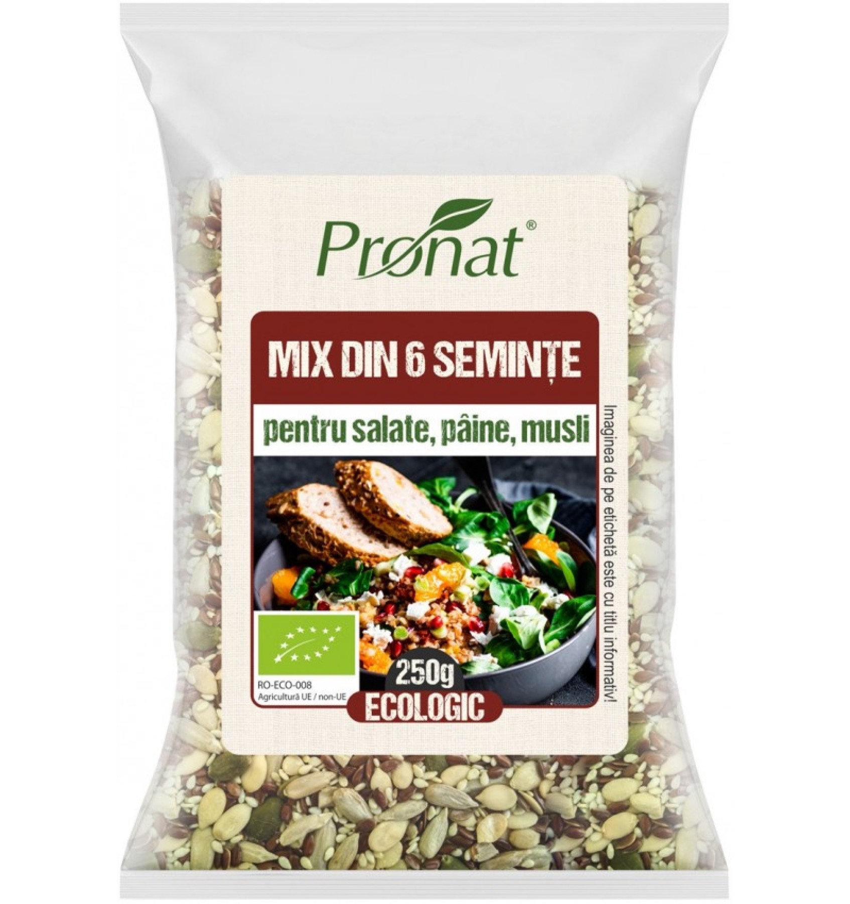 MIX BIO DIN 6 SEMINTE PENTRU SALATE, PAINE, MUSLI 250G