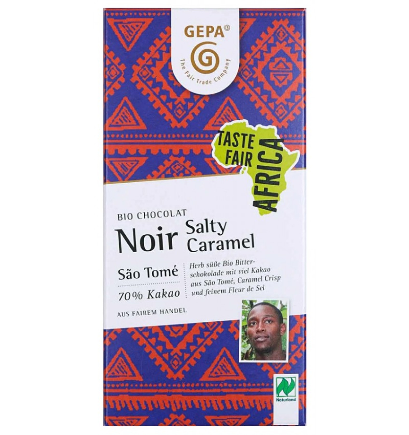 ECO/BIO Ciocolata amaruie cu caramel sarat 80gr