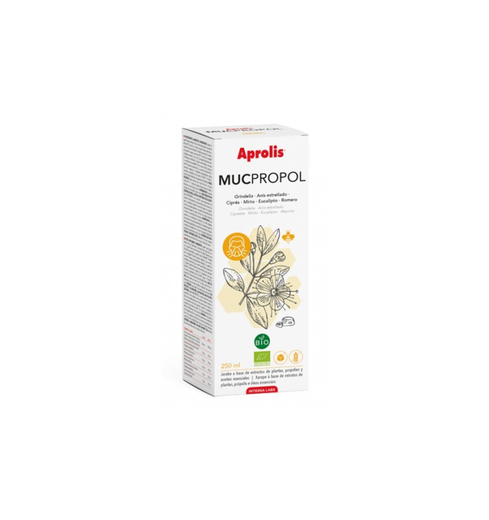 MUCPROPOL SIROP BIO DE TUSE CU PROPOLIS SI GRINDELIA, 250 ML APROLIS