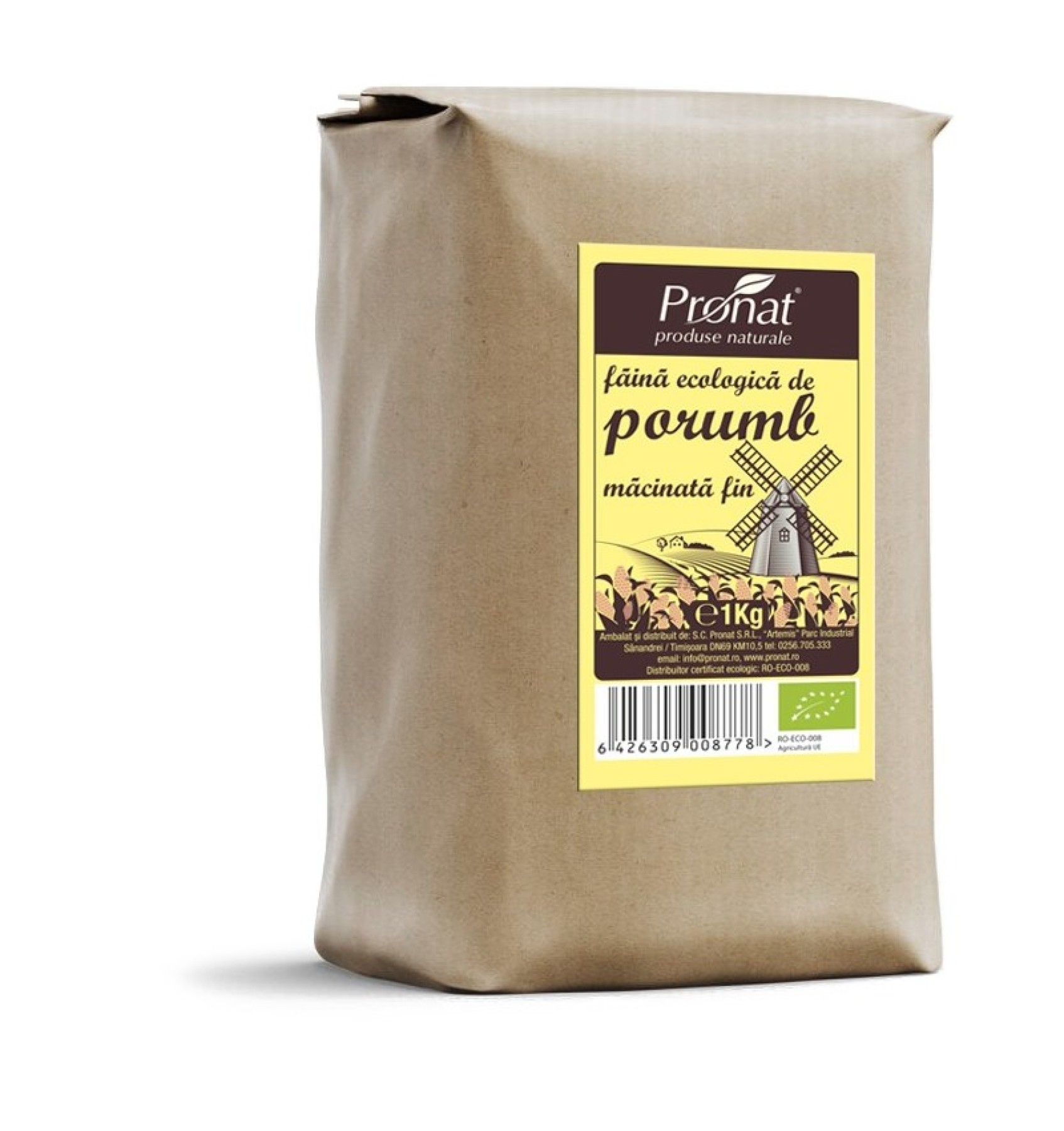 FAINA BIO DE PORUMB MACINATA FIN 1KG