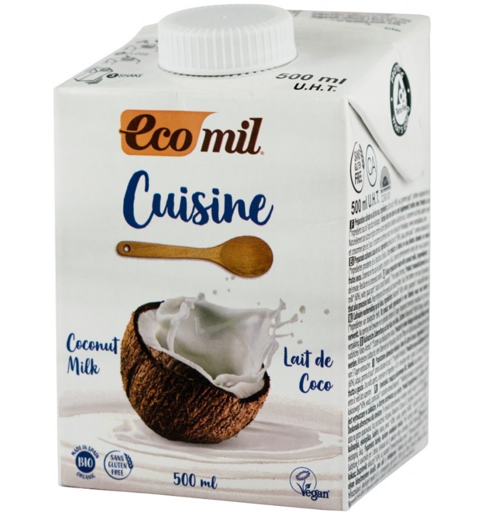 CREMA VEGETALA BIO PENTRU GATIT PE BAZA DE COCOS, 500ML ECOMIL CUISINE