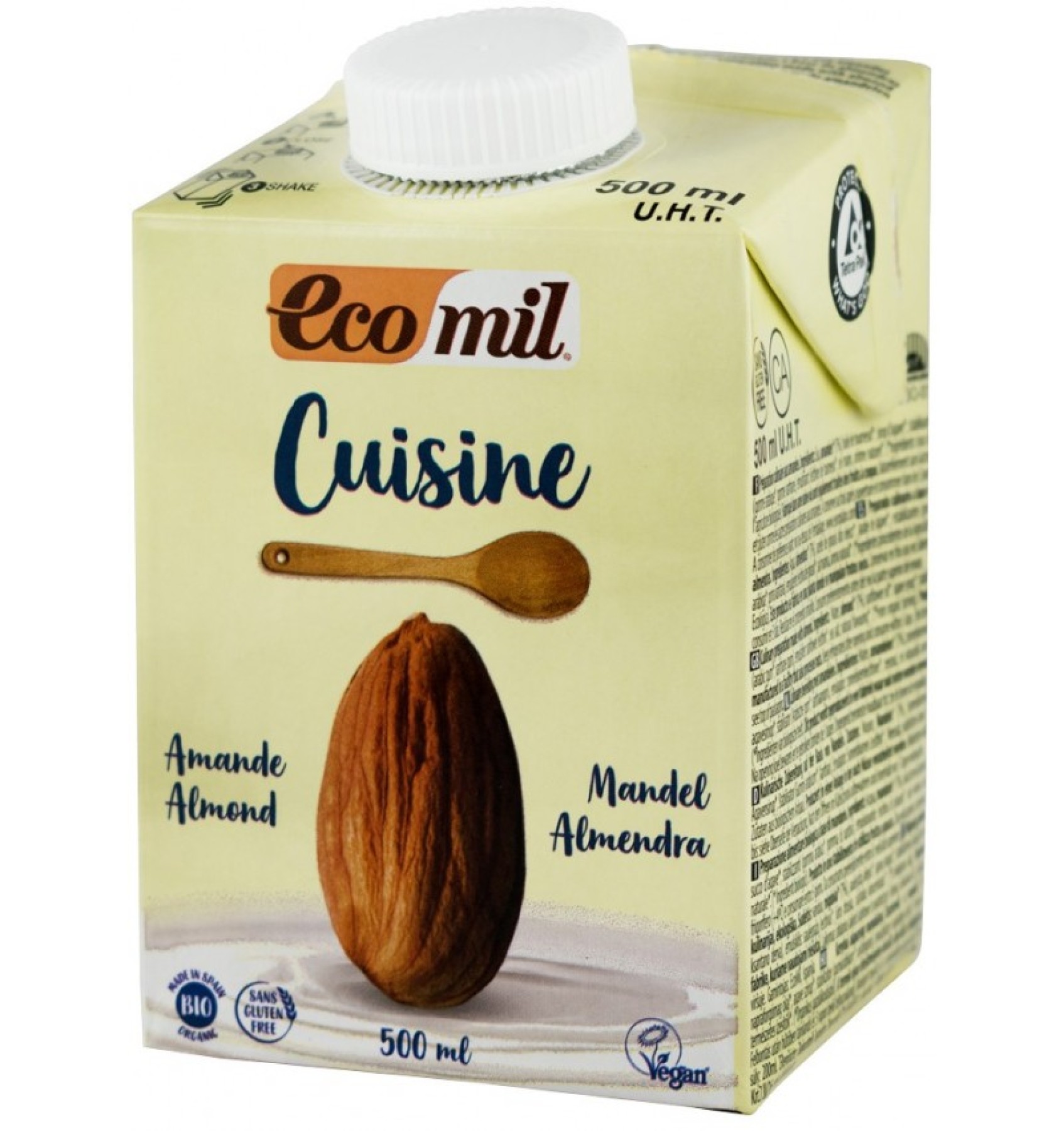 CREMA VEGETALA BIO DIN MIGDALE, PENTRU GATIT, 500ML ECOMIL CUISINE