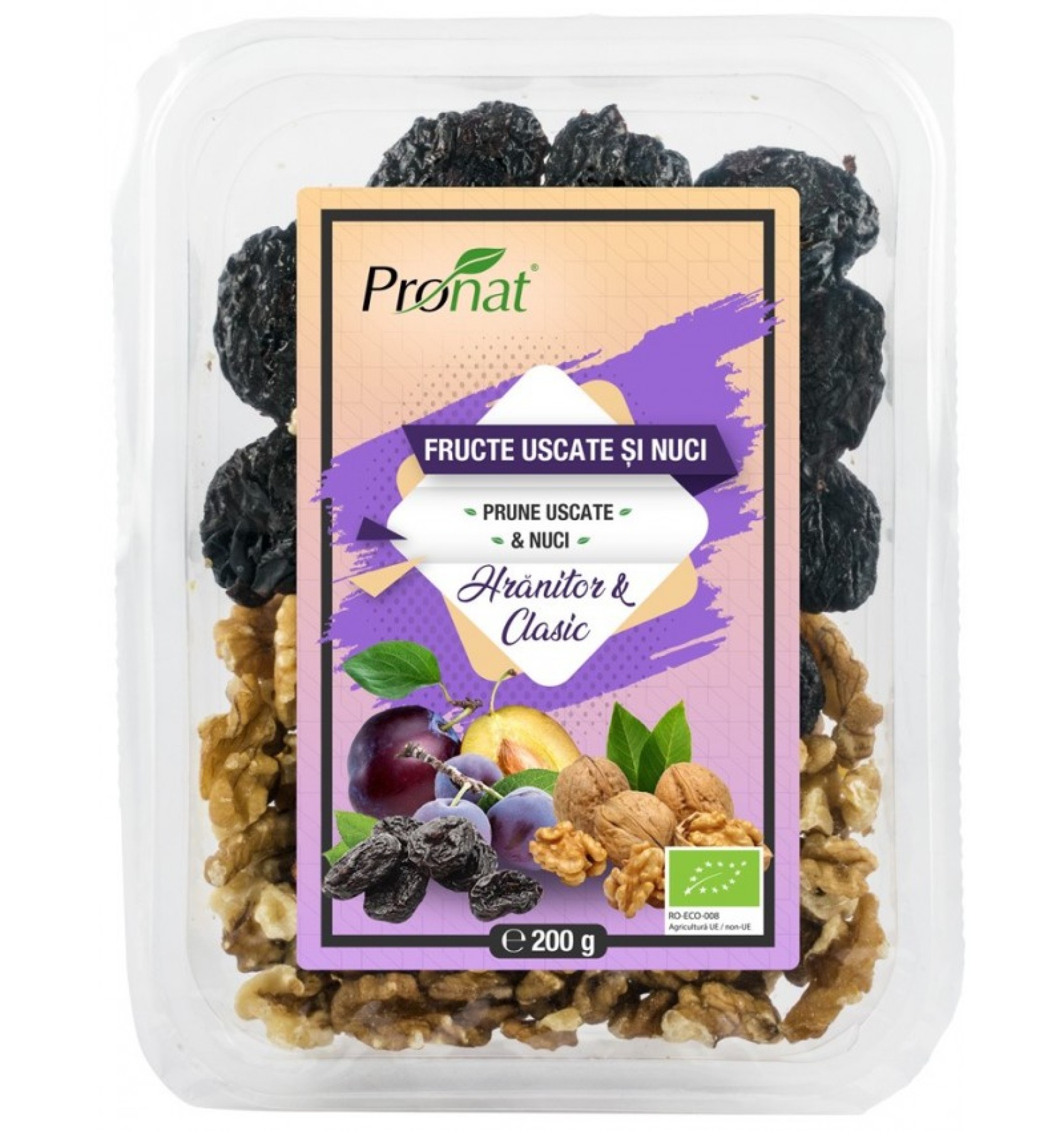 MIX BIO DE PRUNE USCATE SI NUCI HRANITOR si CLASIC 200G