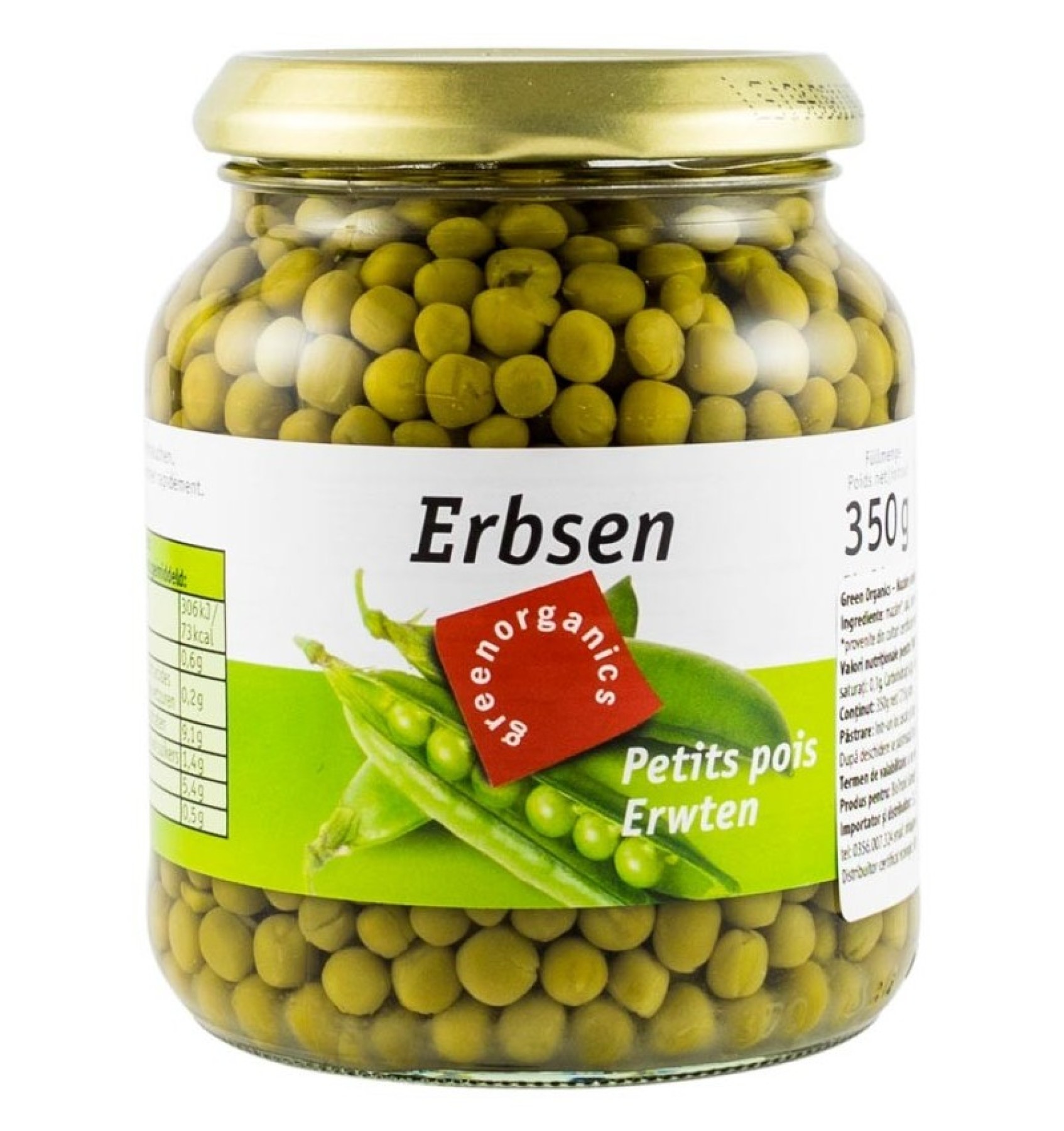 Mazare Bio, 350 g / 230 g GREEN ORGANICS