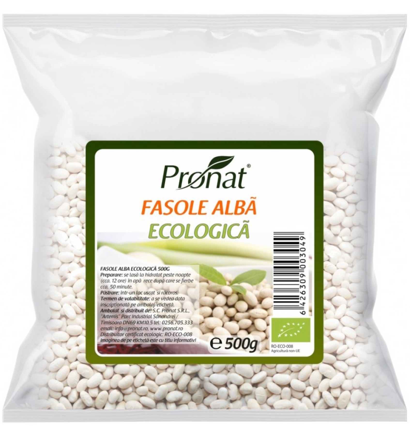 Fasole alba Bio, 500 g