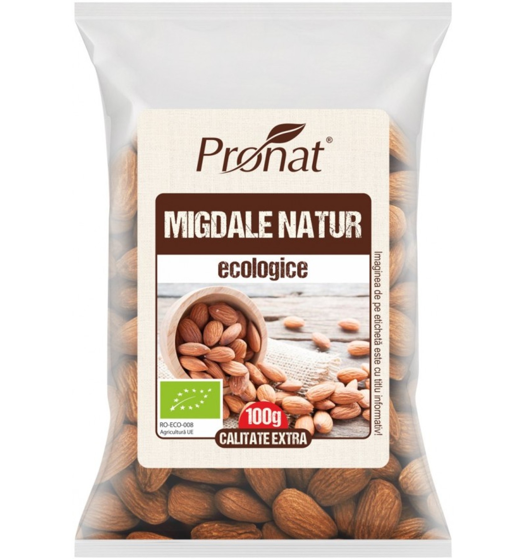 Migdale Bio Natur samburi, 100g, 12-14mm