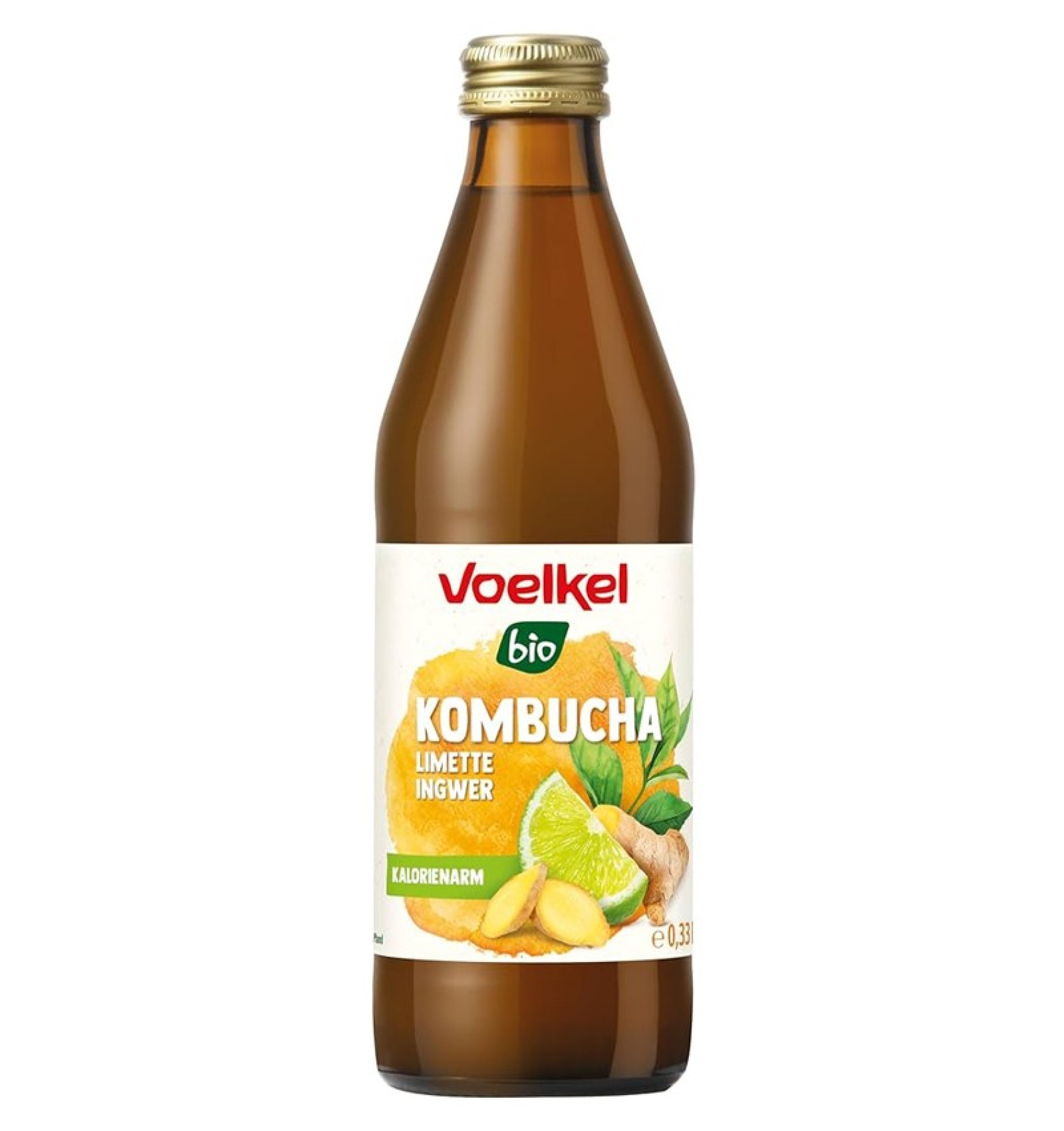 Bautura bio Kombucha cu limete si ghimbir, 330ml VOELKEL