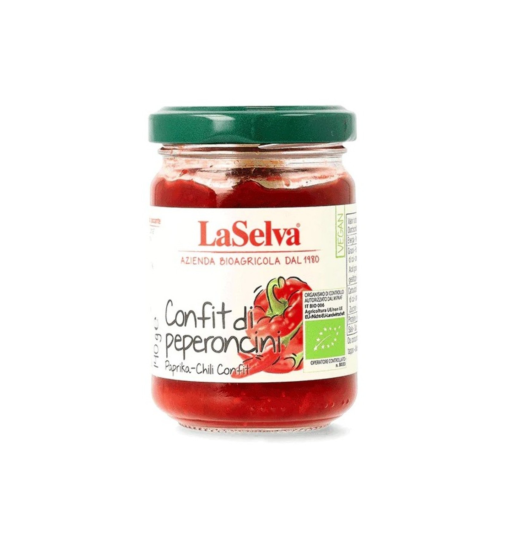 ECO/BIO Confit din peperoncini 140gr