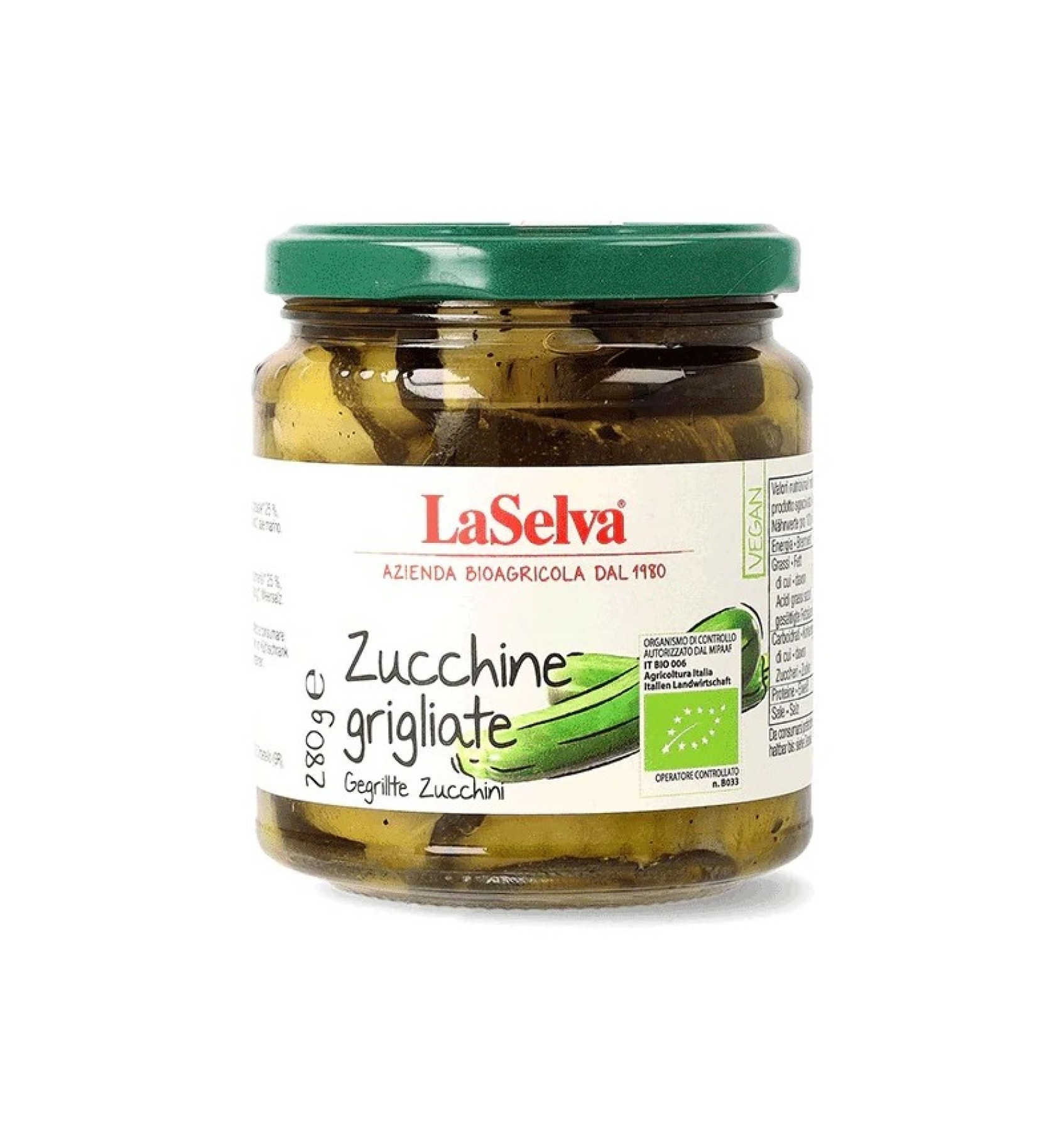 ECO/BIO Zucchine la gril, in borcan, 280gr