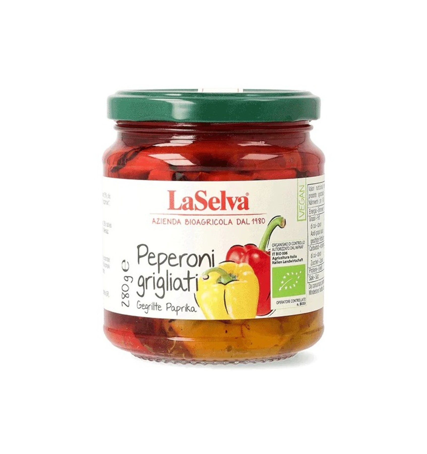 ECO/BIO Peperoni la gril in borcan 280GR