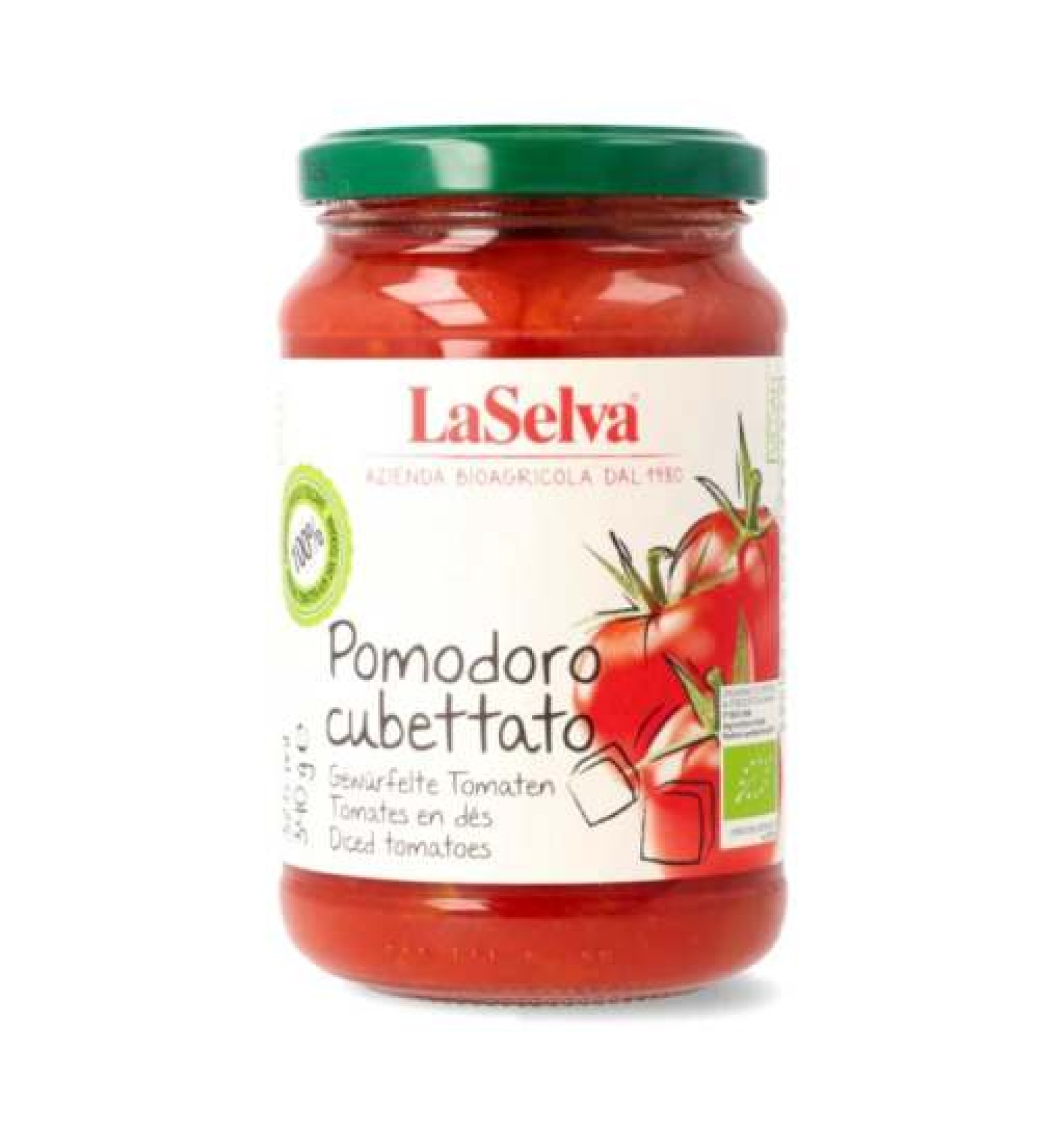 ECO/BIO Rosii cuburi in suc, 340gr