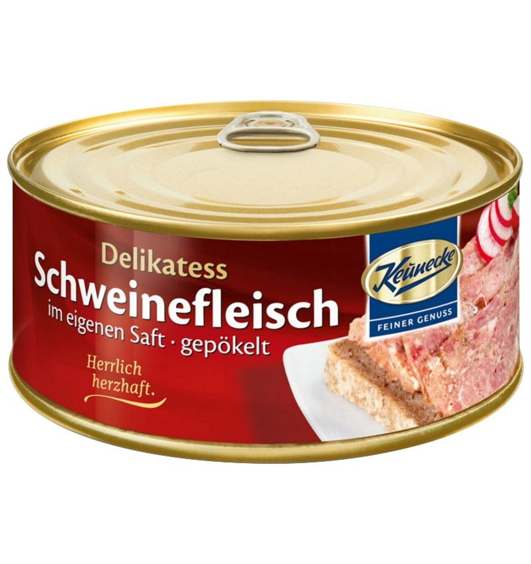 Carne de porc delicioasa in suc propriu, 300g Keunecke