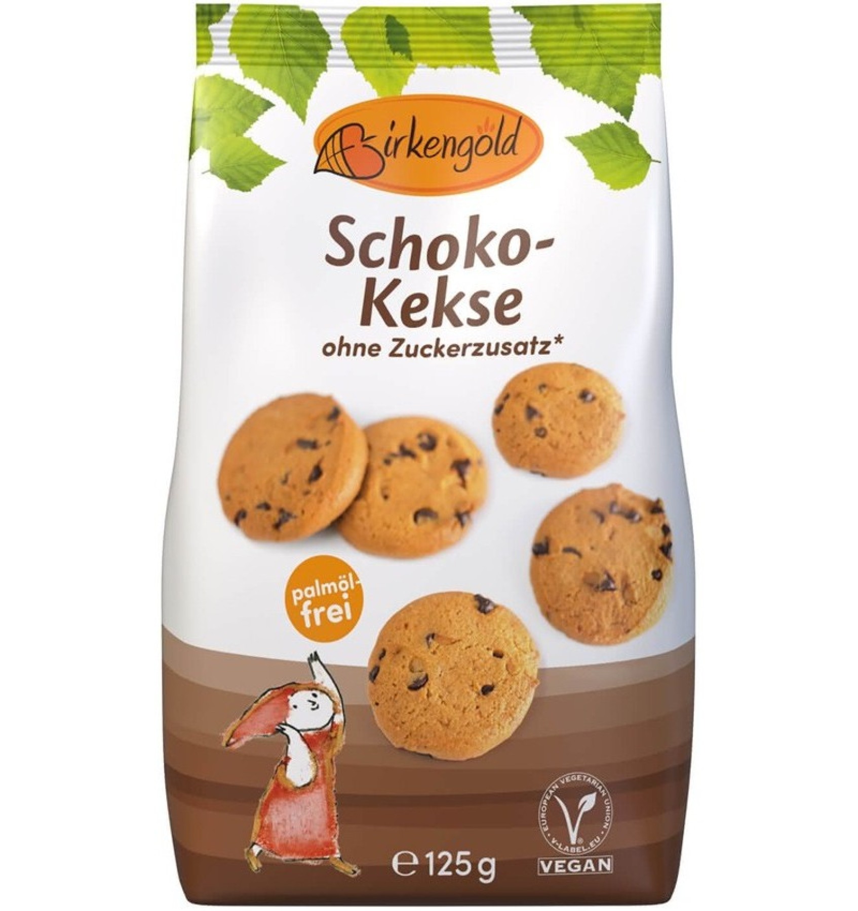 Biscuiti din ovaz cu ciocolata, indulciti cu xylitol 125 g Birkengold