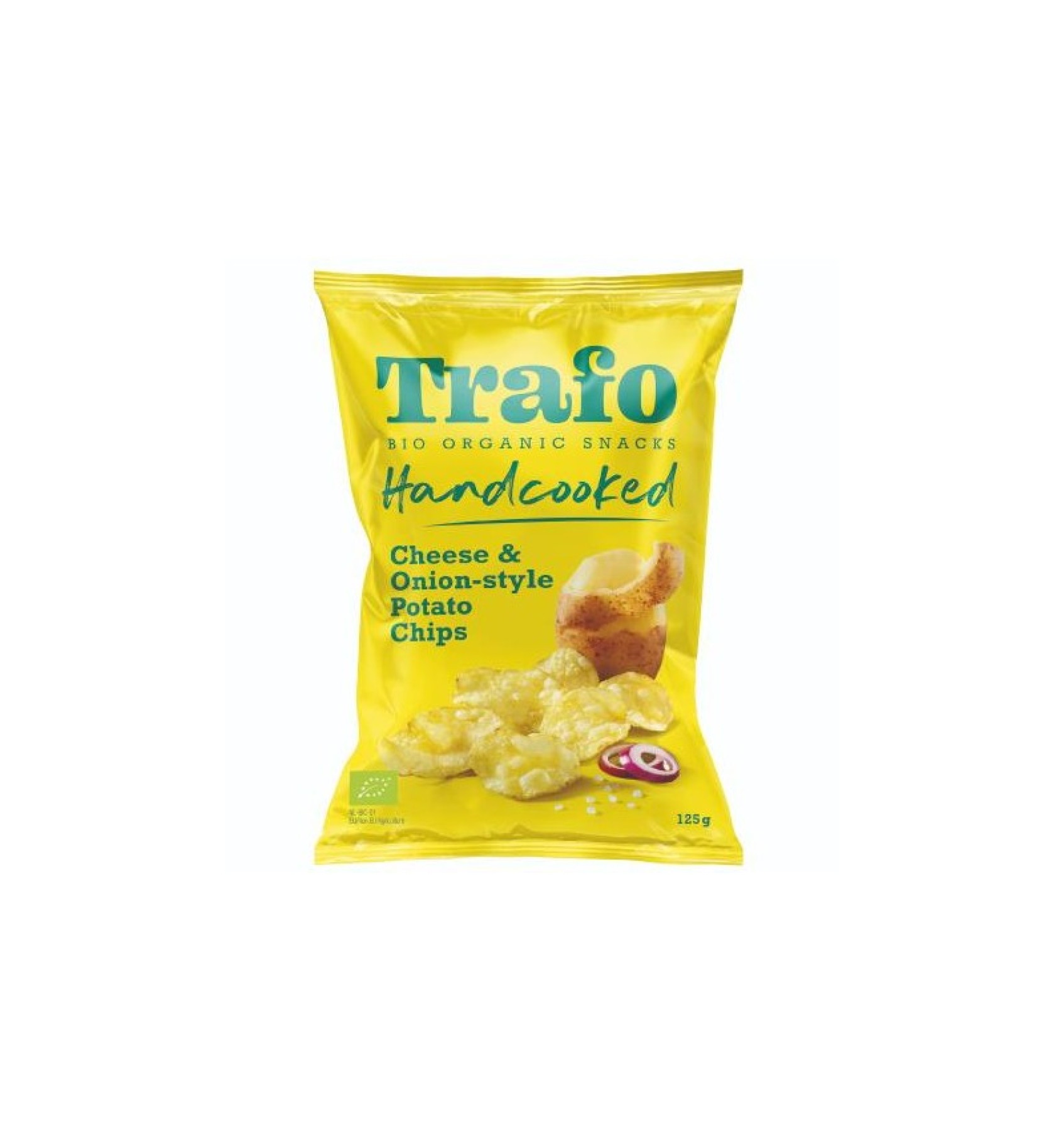 ECO/BIO Chipsuri din cartofi- prajite manual- cu ceapa si branza 125gr