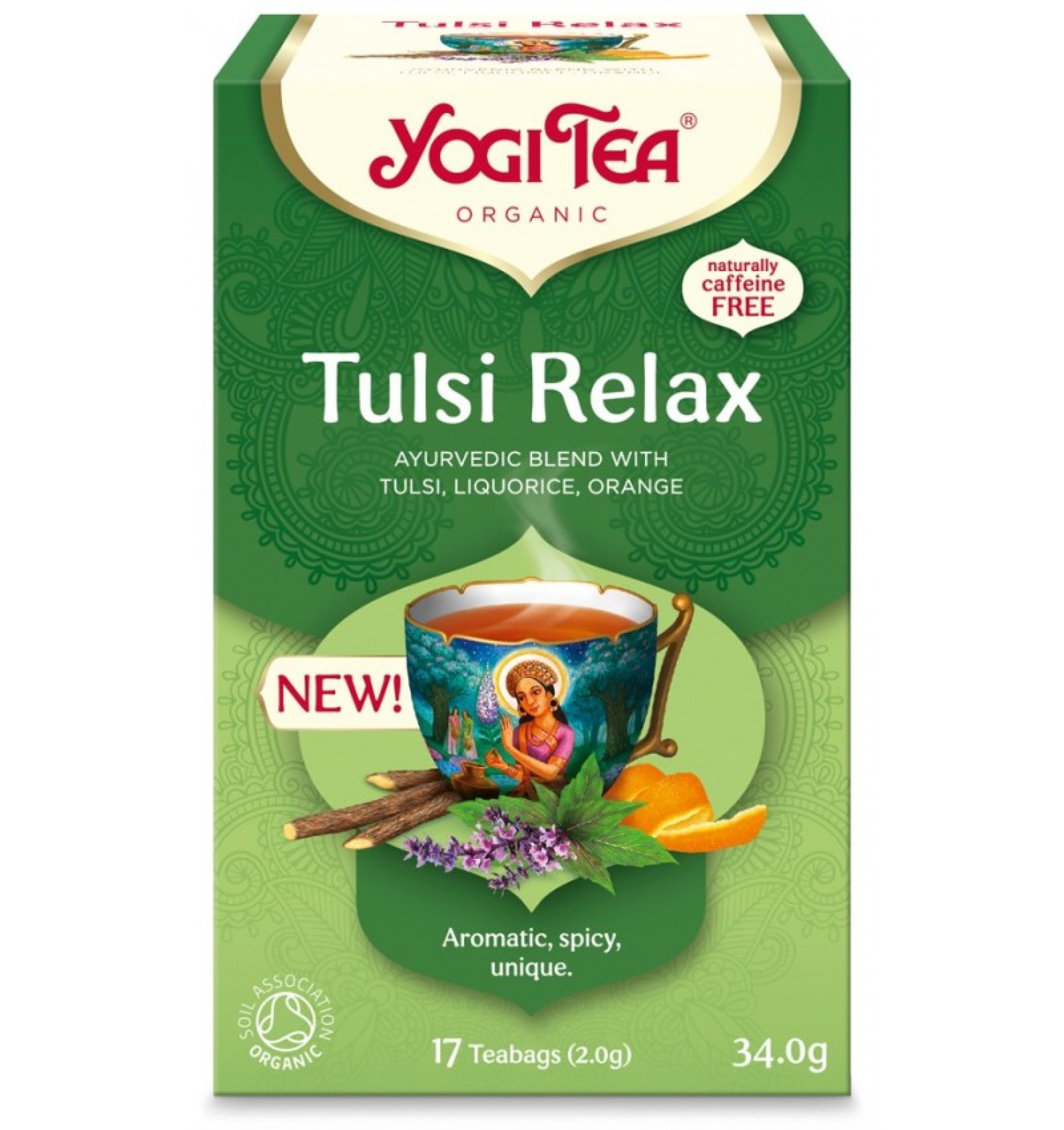 Ceai bio Tulsi Relax 17 pliculete a 2,0 g (34,0 g) Yogi Tea