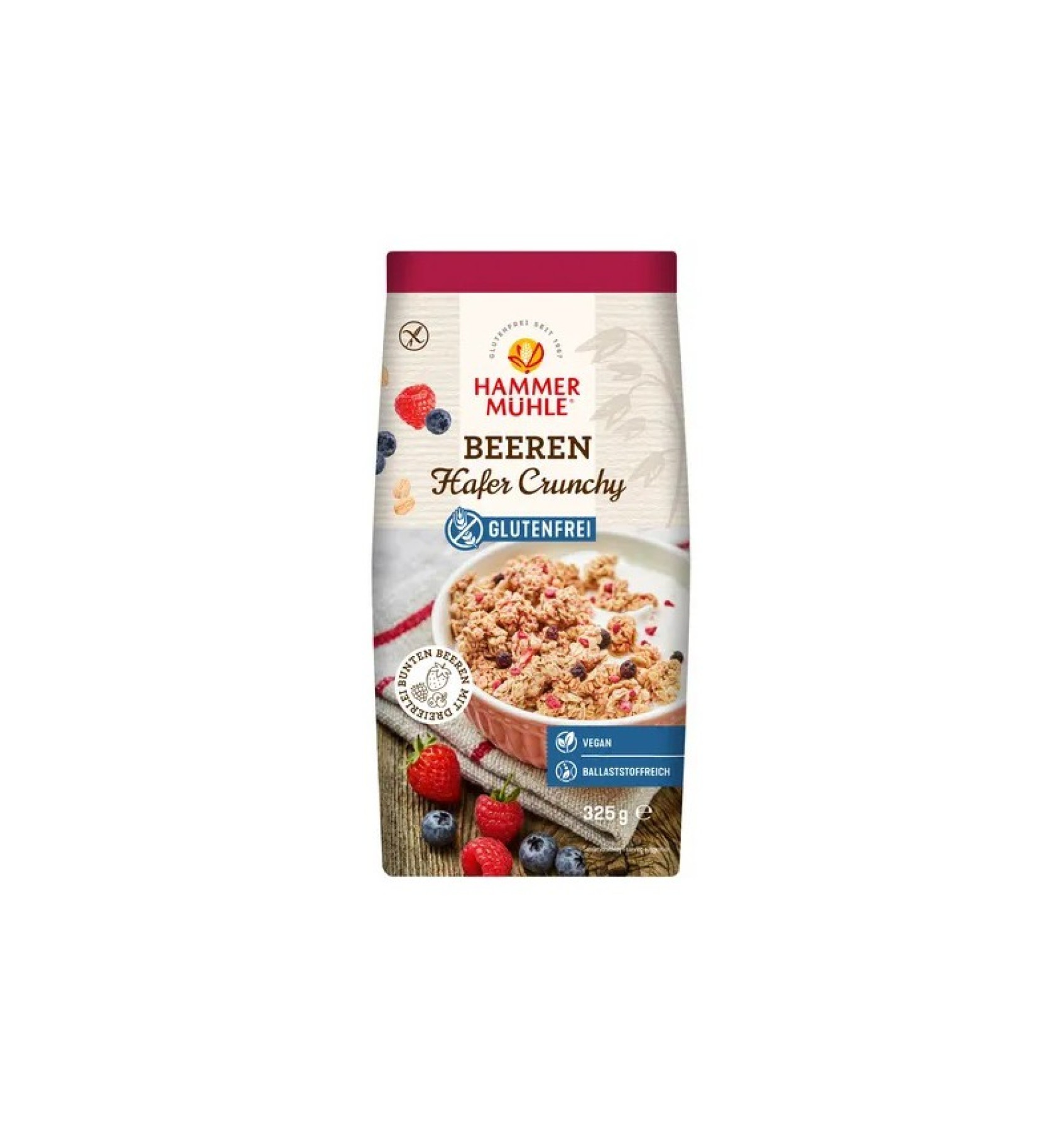 ECO/BIO Fulgi crocanti de ovaz crocanti cu fructe de padure, 325gr, Fara Gluten!