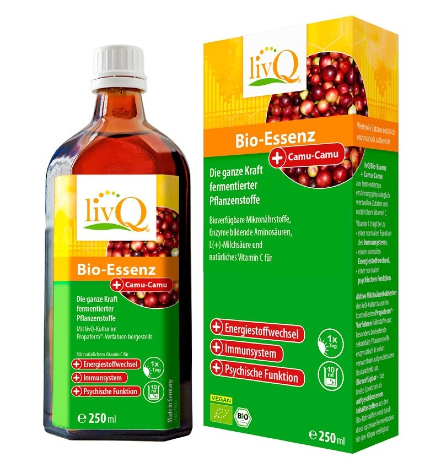 Concentrat enzimatic BIO cu CAMU-CAMU, 250ML LIVQ