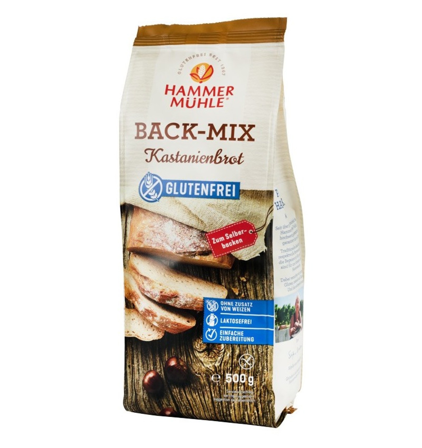 Mix pentru paine cu faina de castane, 500 g HAMMER MUHLE