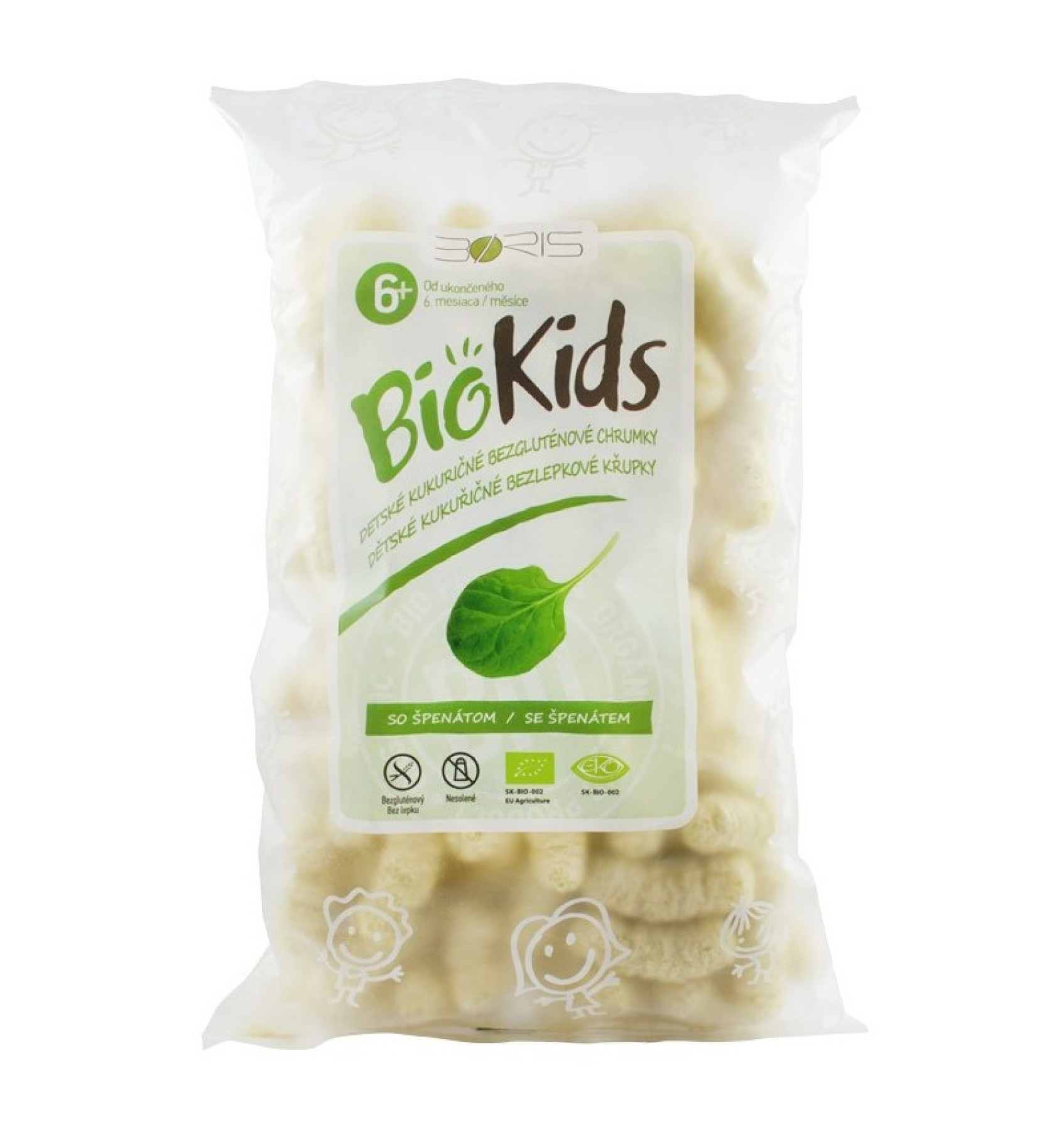 BioKids Pufuleti BIO cu spanac, 55 g
