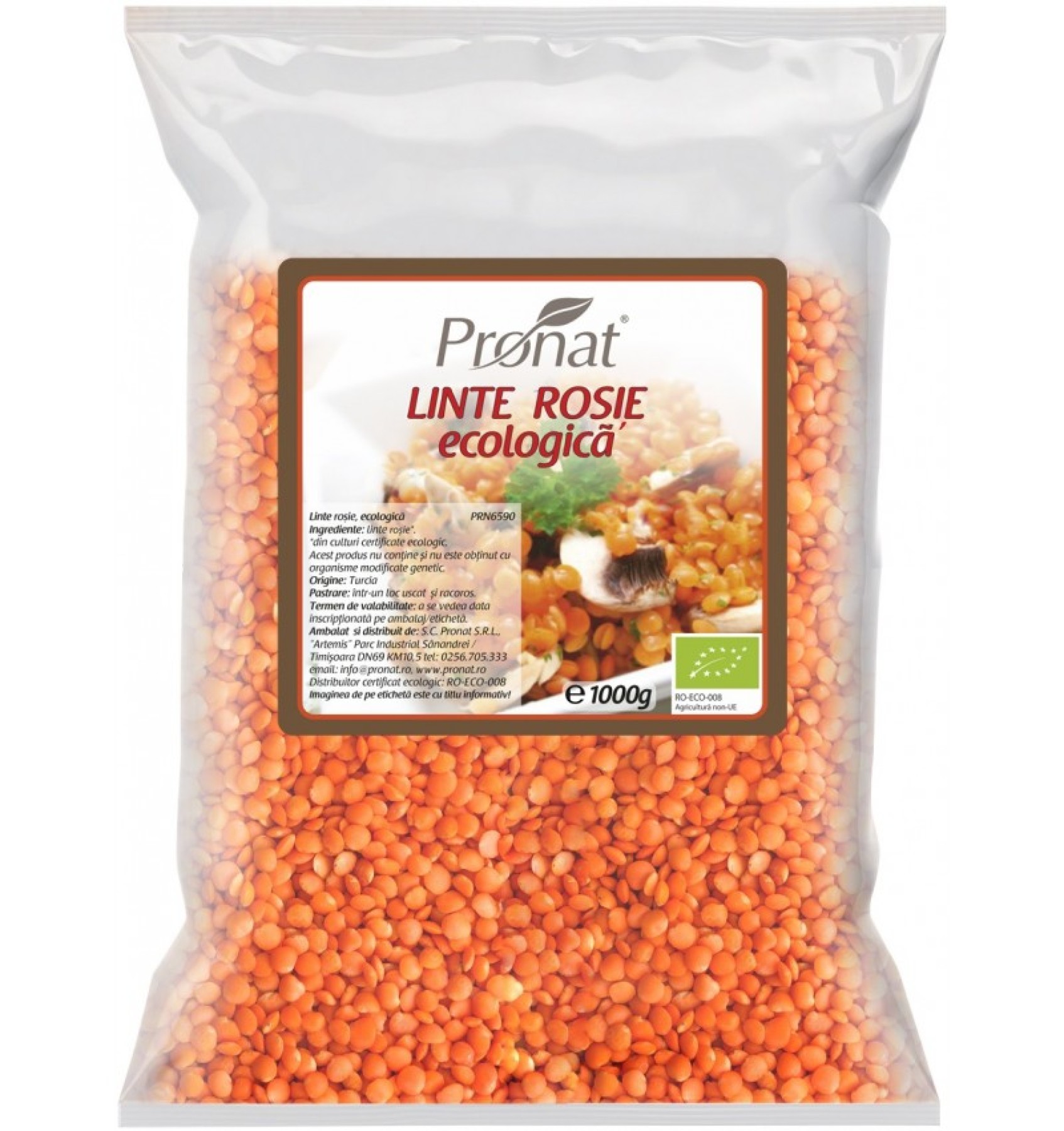 Linte rosie Bio, 1000 g