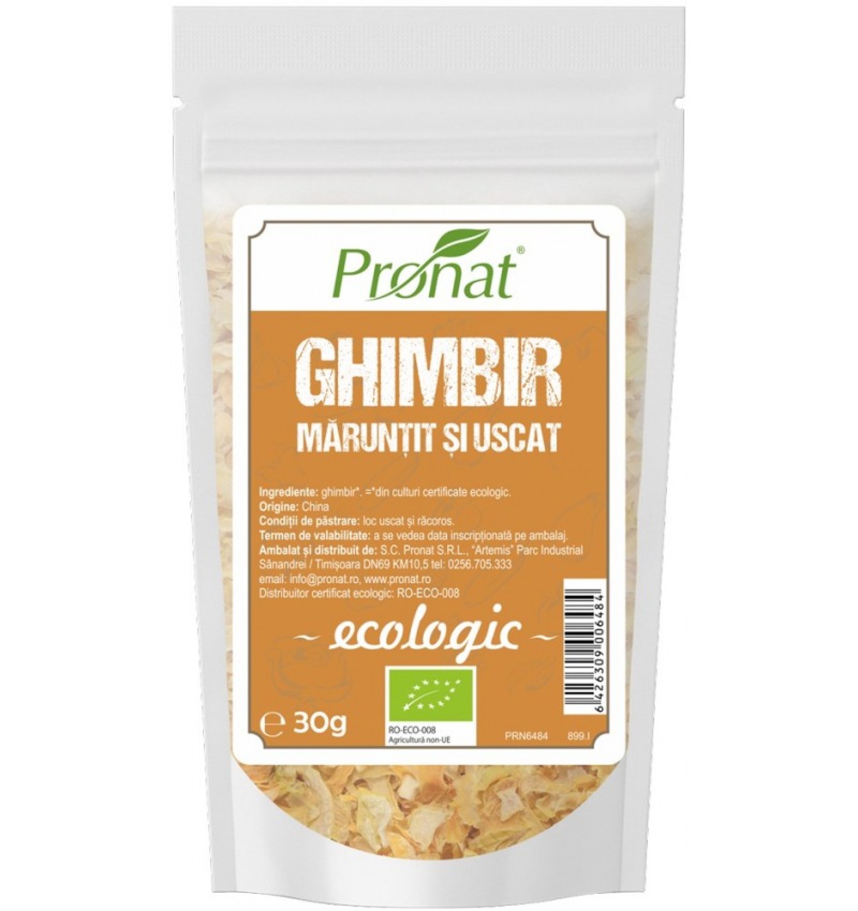 Ghimbir BIO maruntit si uscat, 30 g