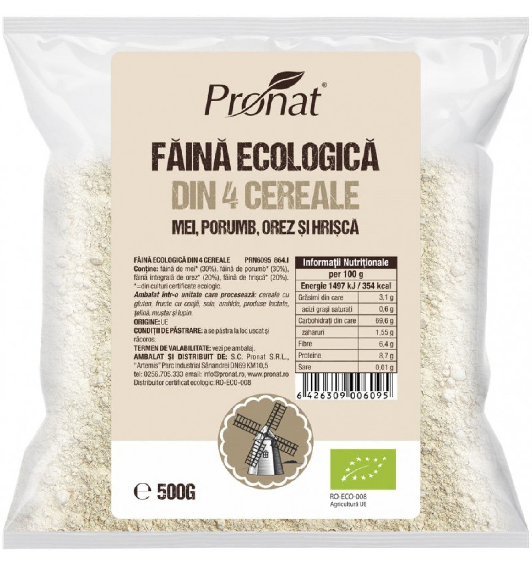 Faina BIO din patru cereale natural fara gluten, 500g