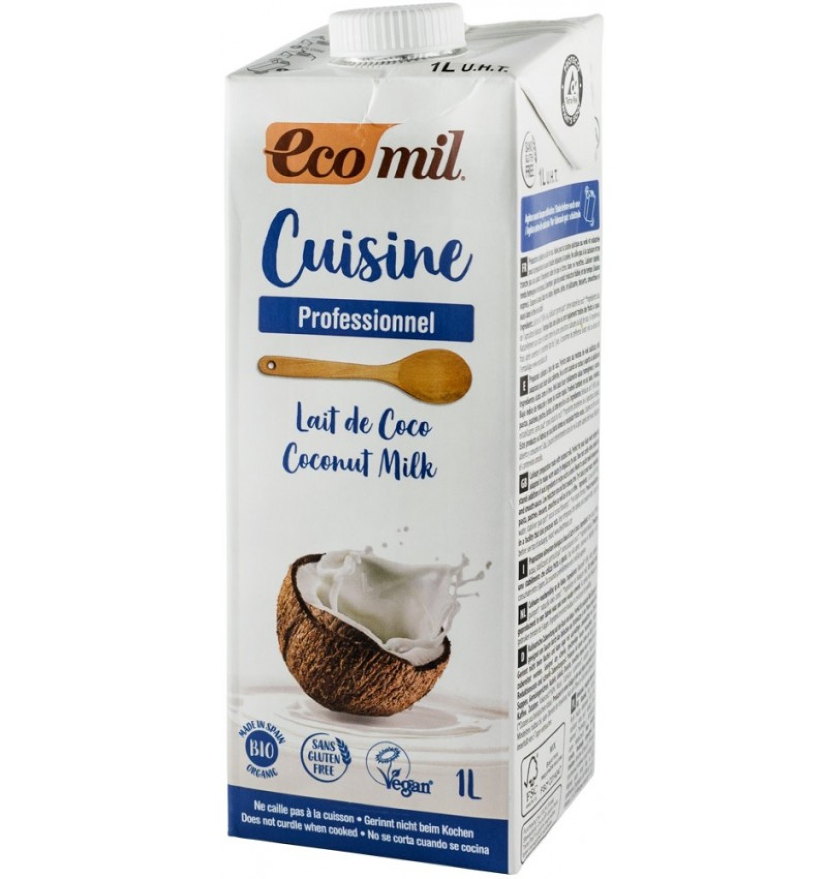Crema vegetala BIO pentru gatit pe baza de cocos, 1000 ml ECOMIL CUISINE