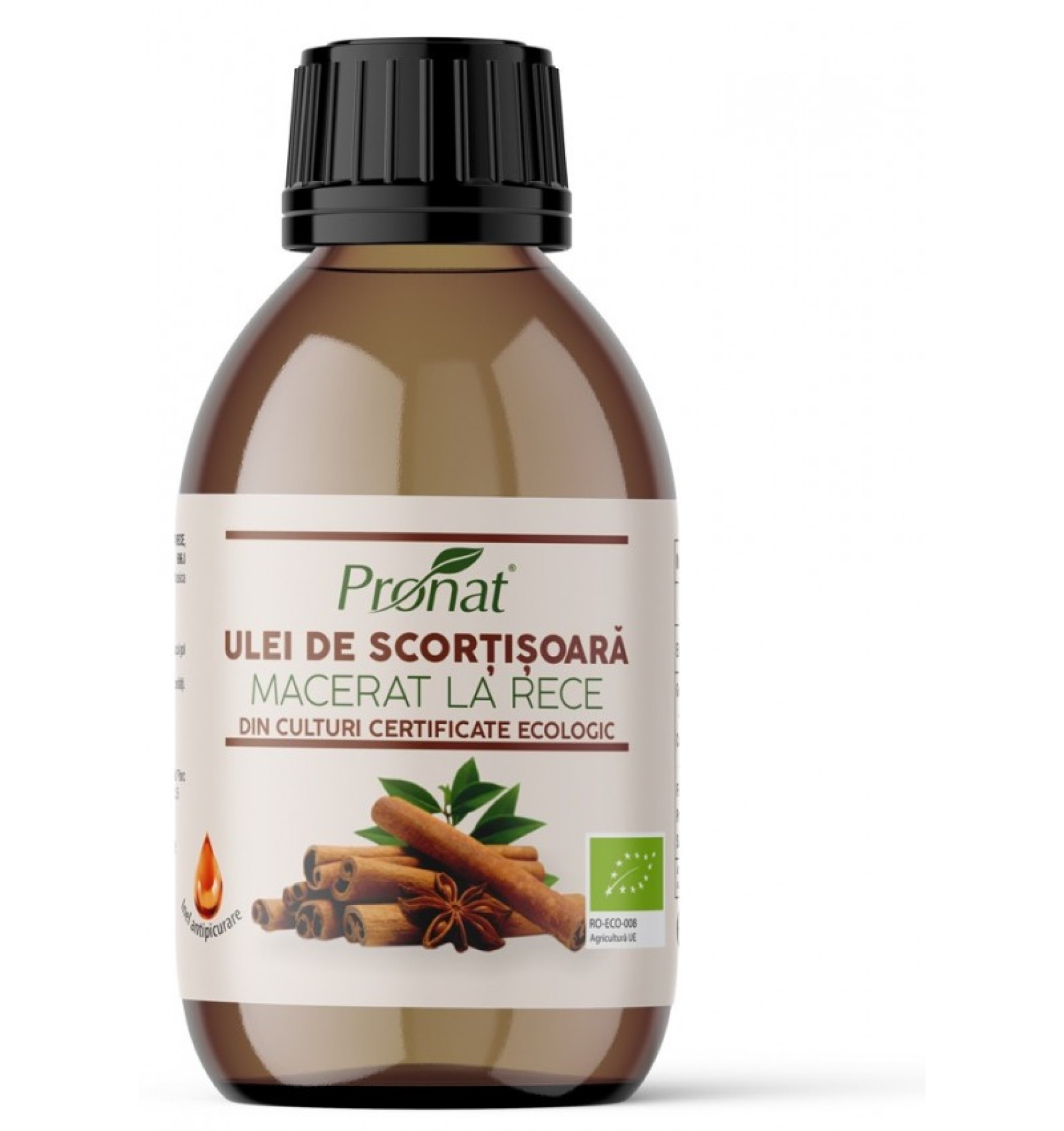 Ulei BIO de scortisoara macerat la rece, 100 ml