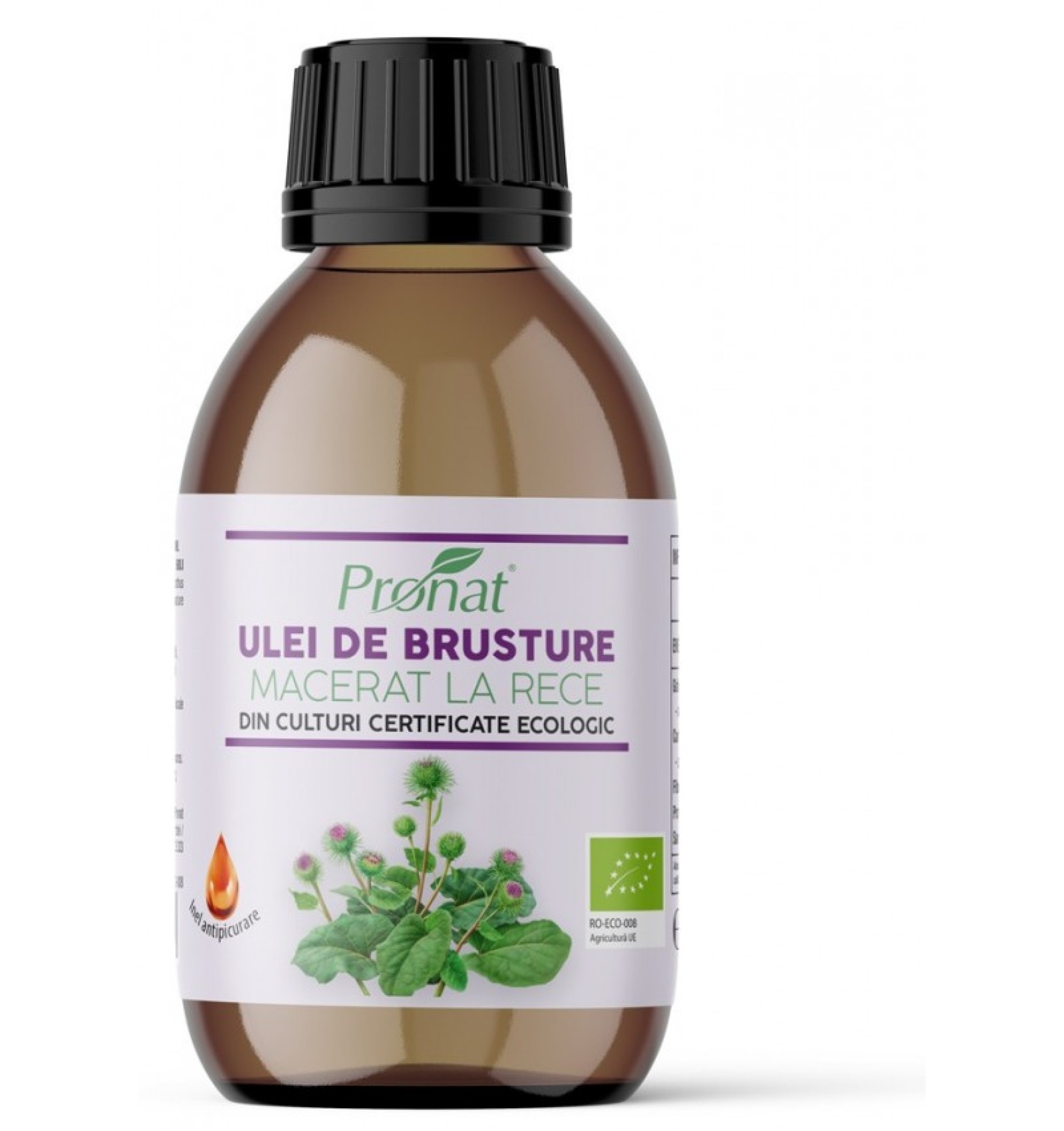 Ulei BIO de brusture macerat la rece, 100 ml