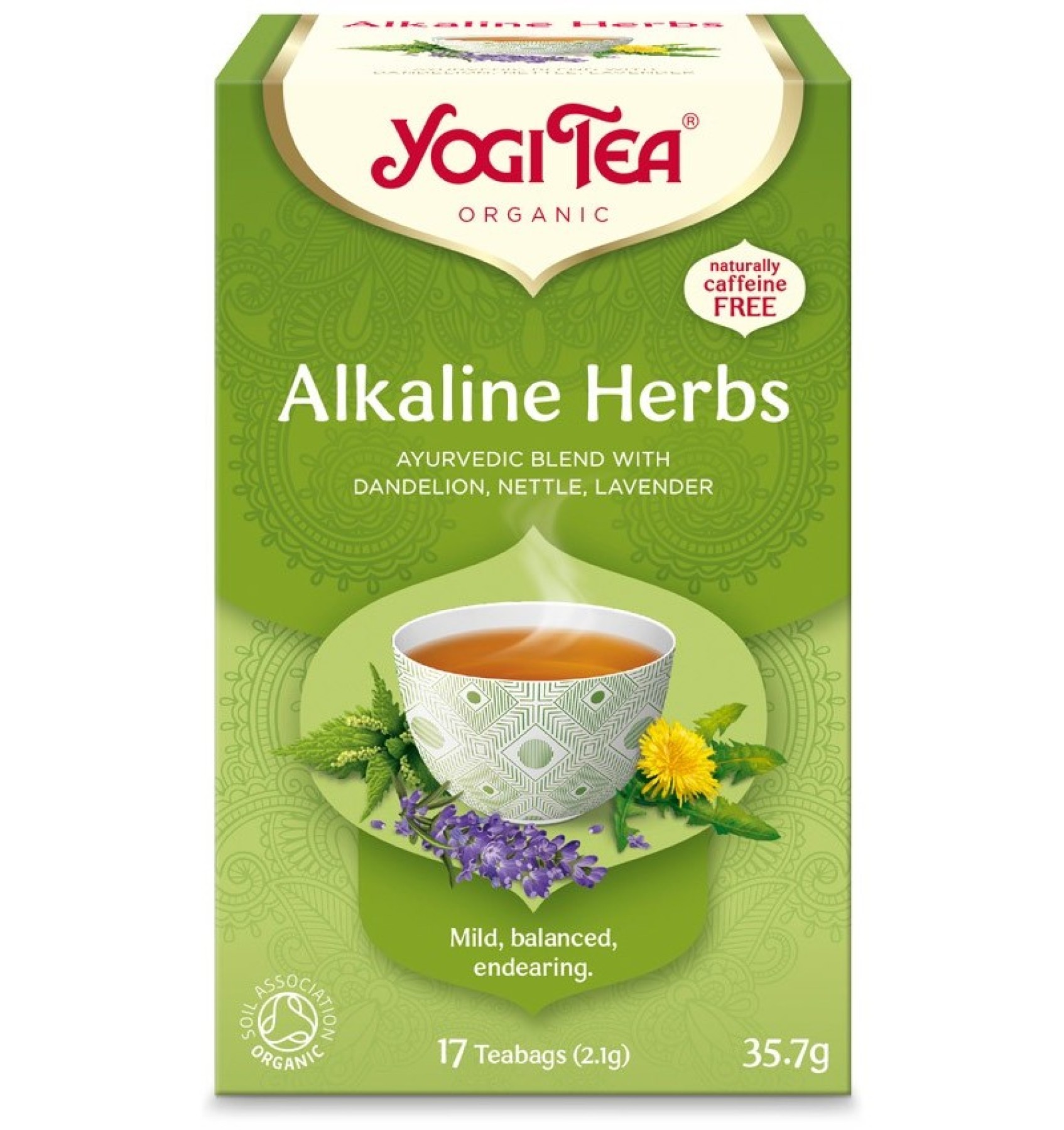 Ceai BIO DIN PLANTE ALCALINE, 17 PLICULETE X 2.1 G, (35.7 G) Yogi Tea