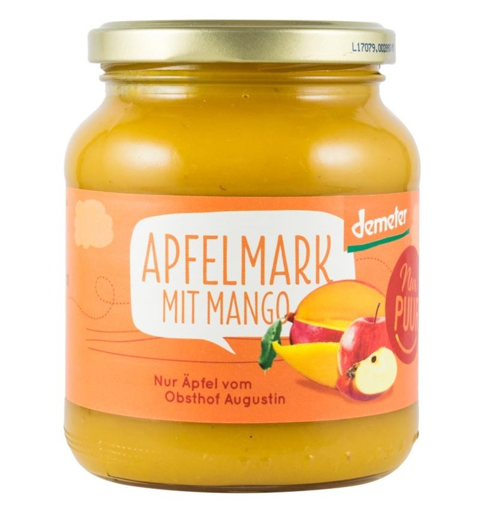 Piure bio de mere cu mango, 360 g Nur PUUR