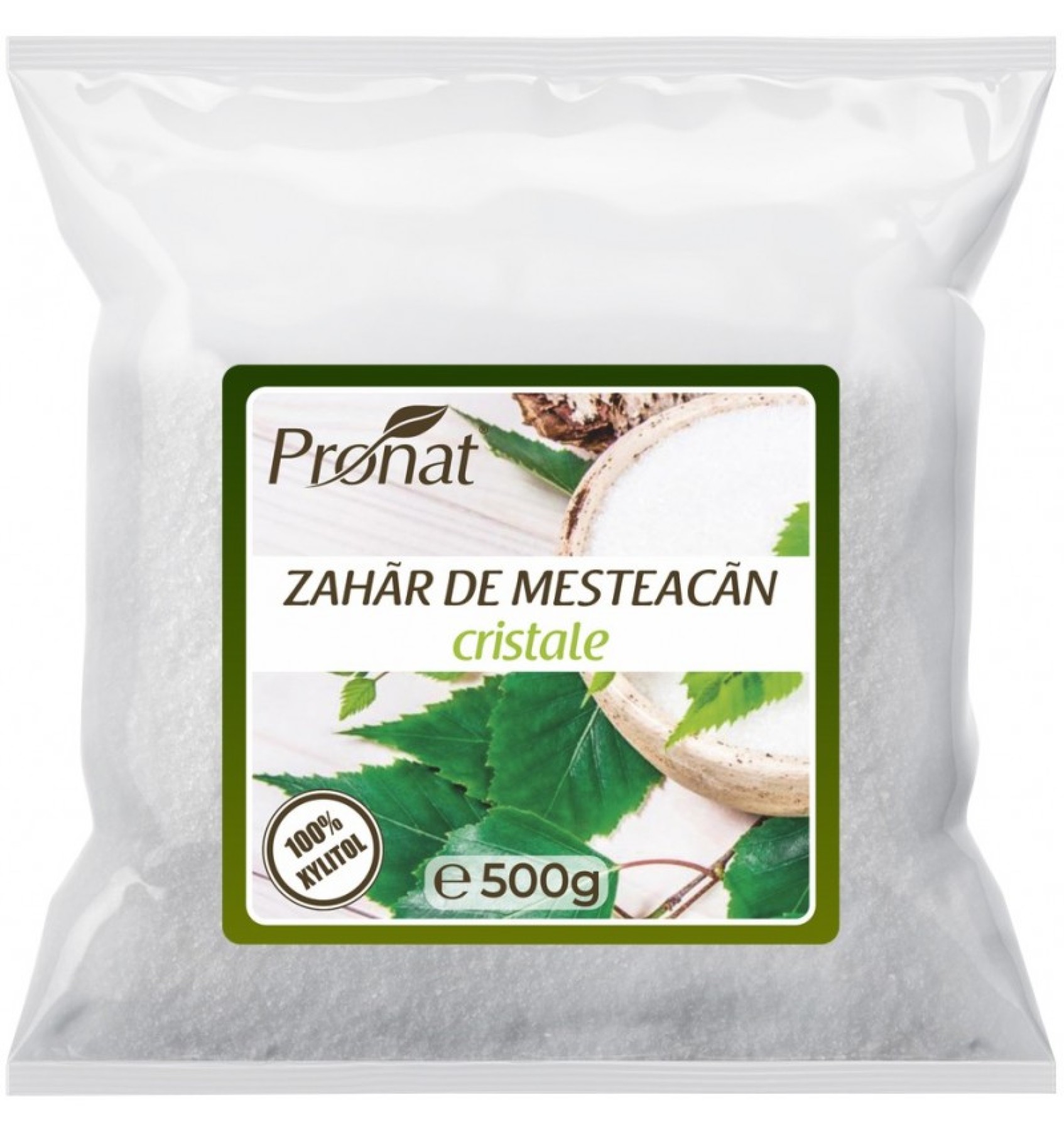 Zahar de mesteacan cristale, 100% xylitol, 500 g