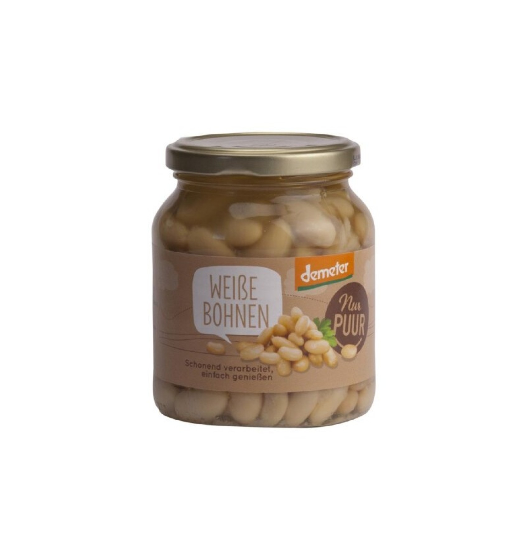 Fasole alba BIO, greutate bruta 350 g Nur PUUR