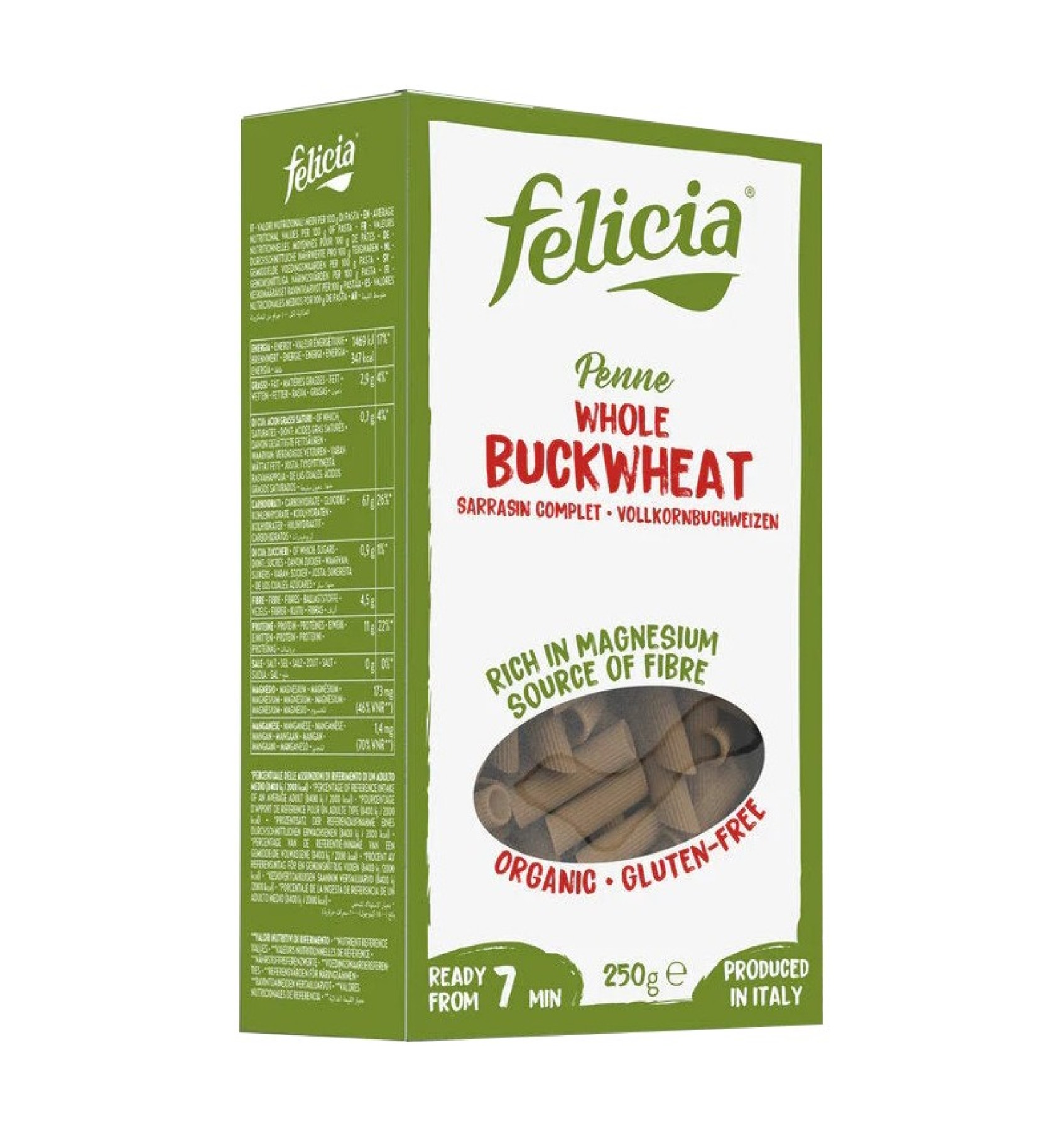 Penne BIO din faina de hrisca, 250 G Felicia