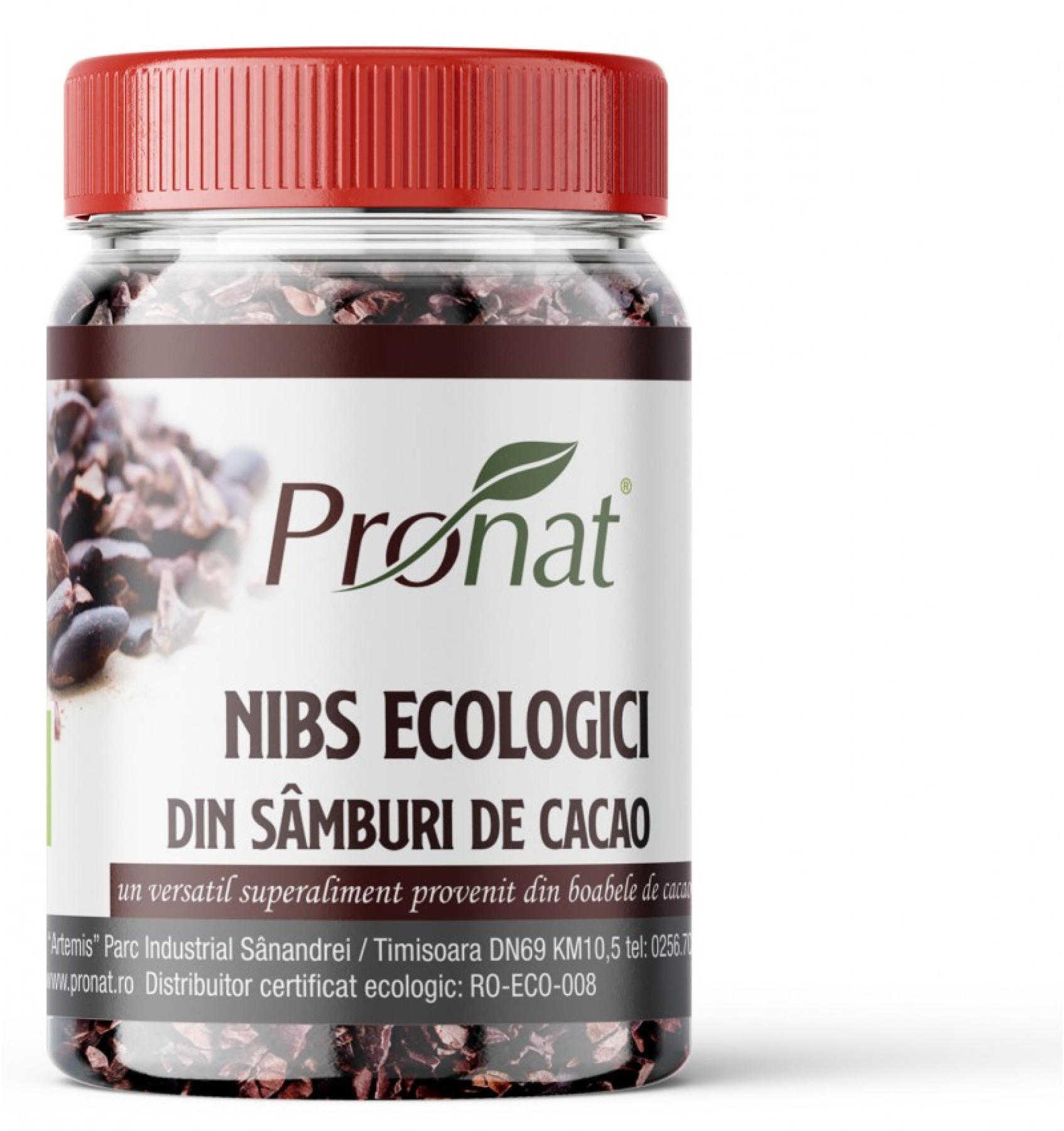 Nibs Bio din samburi de cacao, 130 g