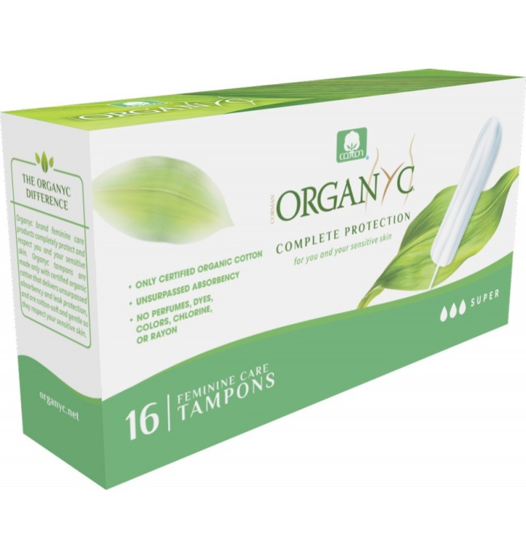 Tampoane SUPER din bumbac organic 16 buc. Organyc