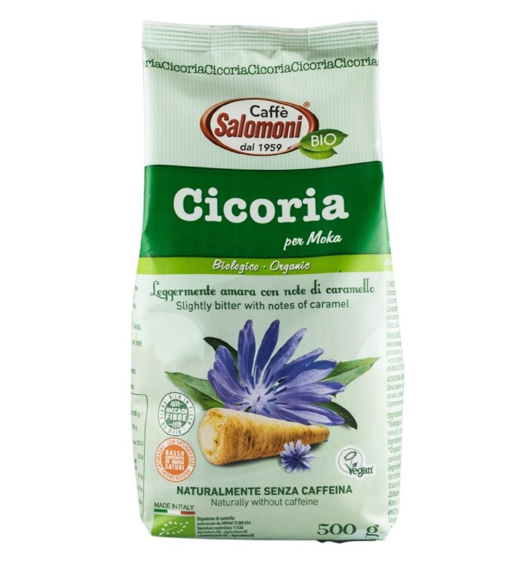 Bautura din cicoare BIO, 0% cofeina 500 g Salomoni