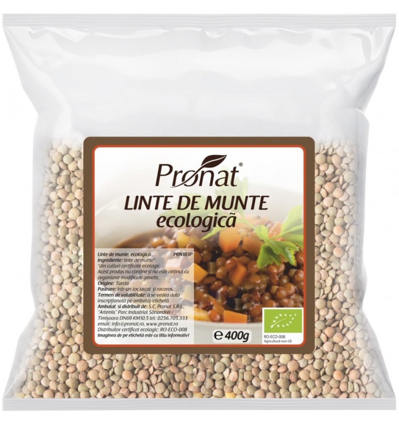 Linte de munte Bio, 400 g