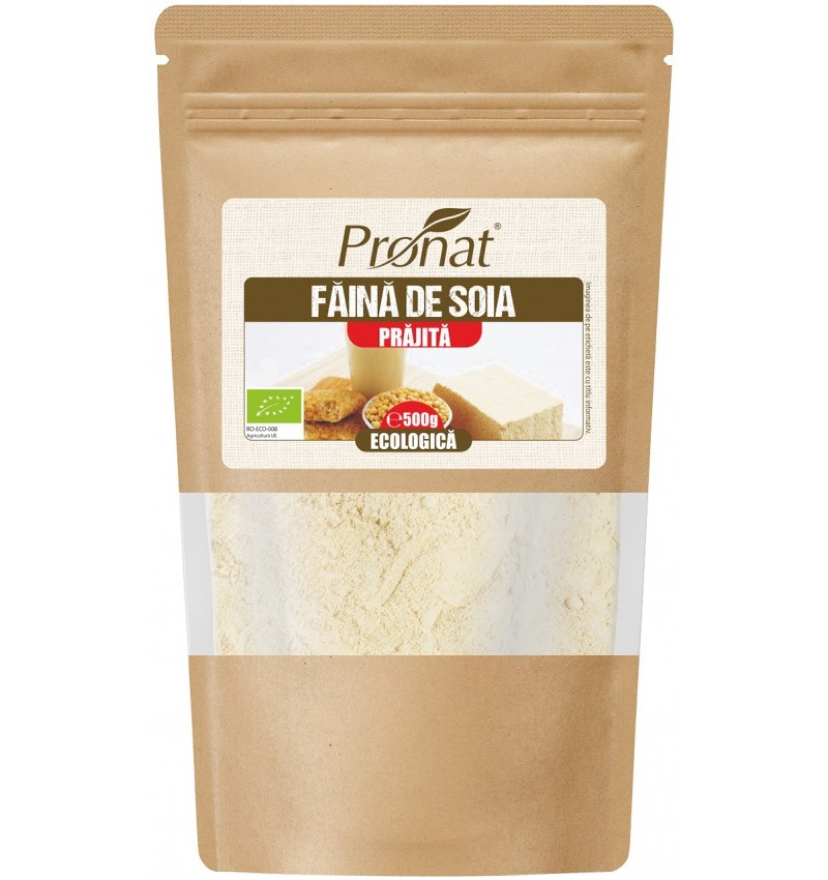 Faina de soia Bio, prajita, 500 g