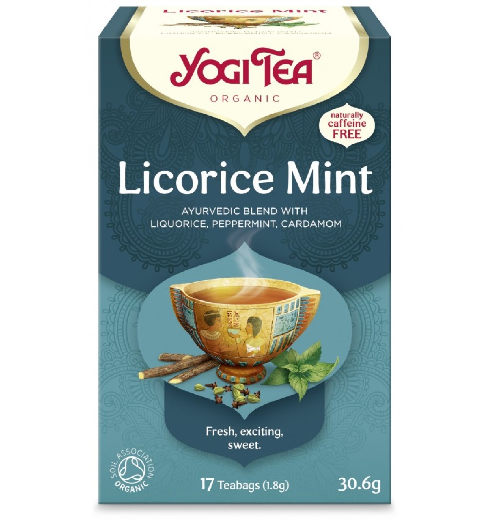 Ceai Bio LEMN DULCE si MENTA, 17 pliculete 30.6 g Yogi Tea