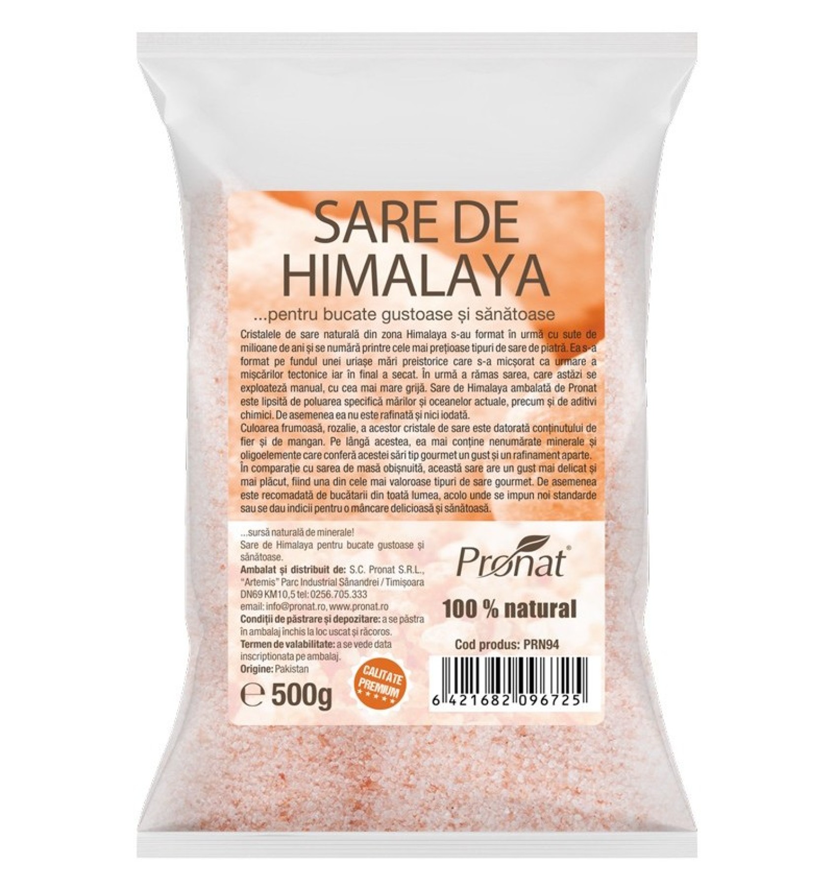 Sare de Himalaya de masa, 500 g