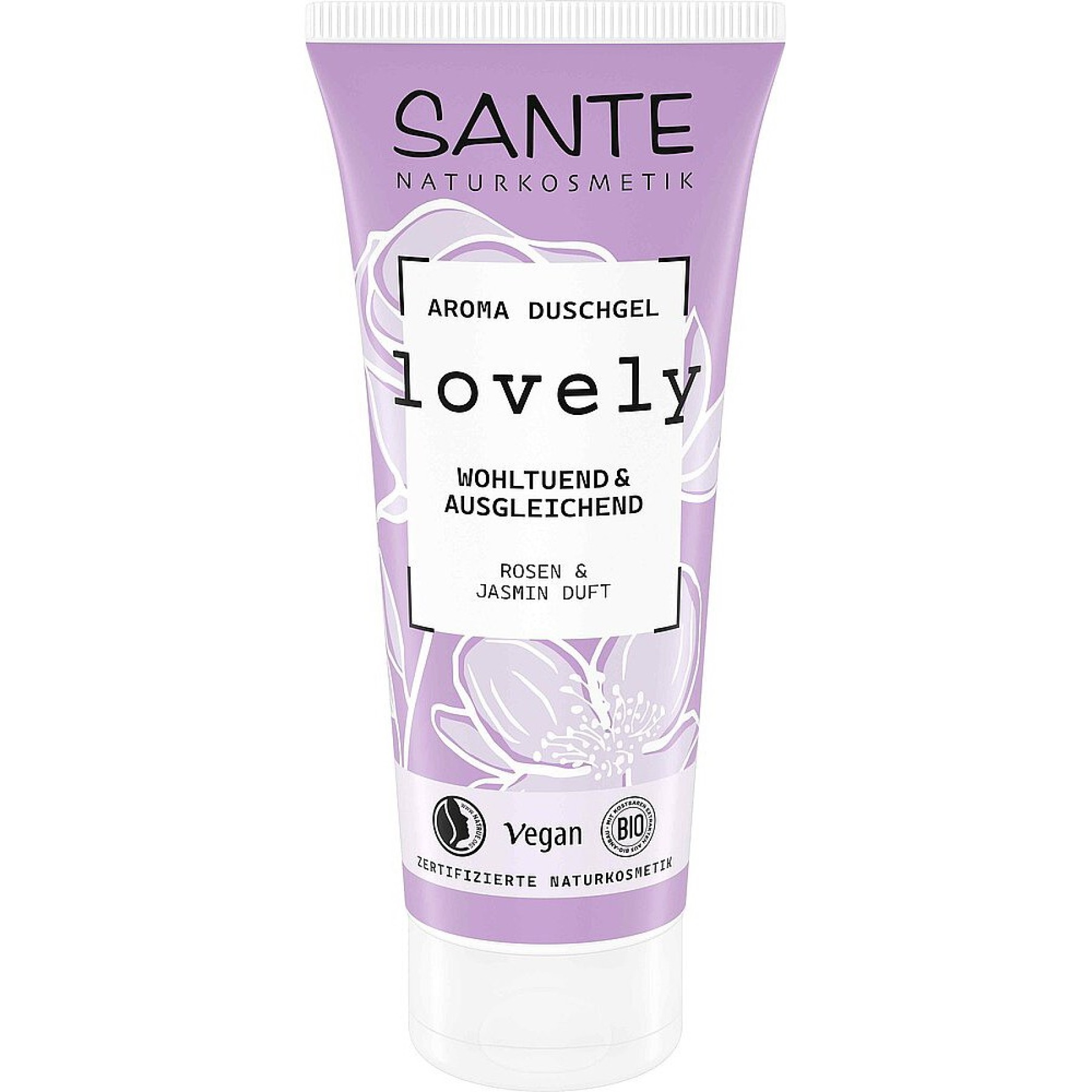 Gel de dus Lovely cu trandafir si iasomie - 200 ml